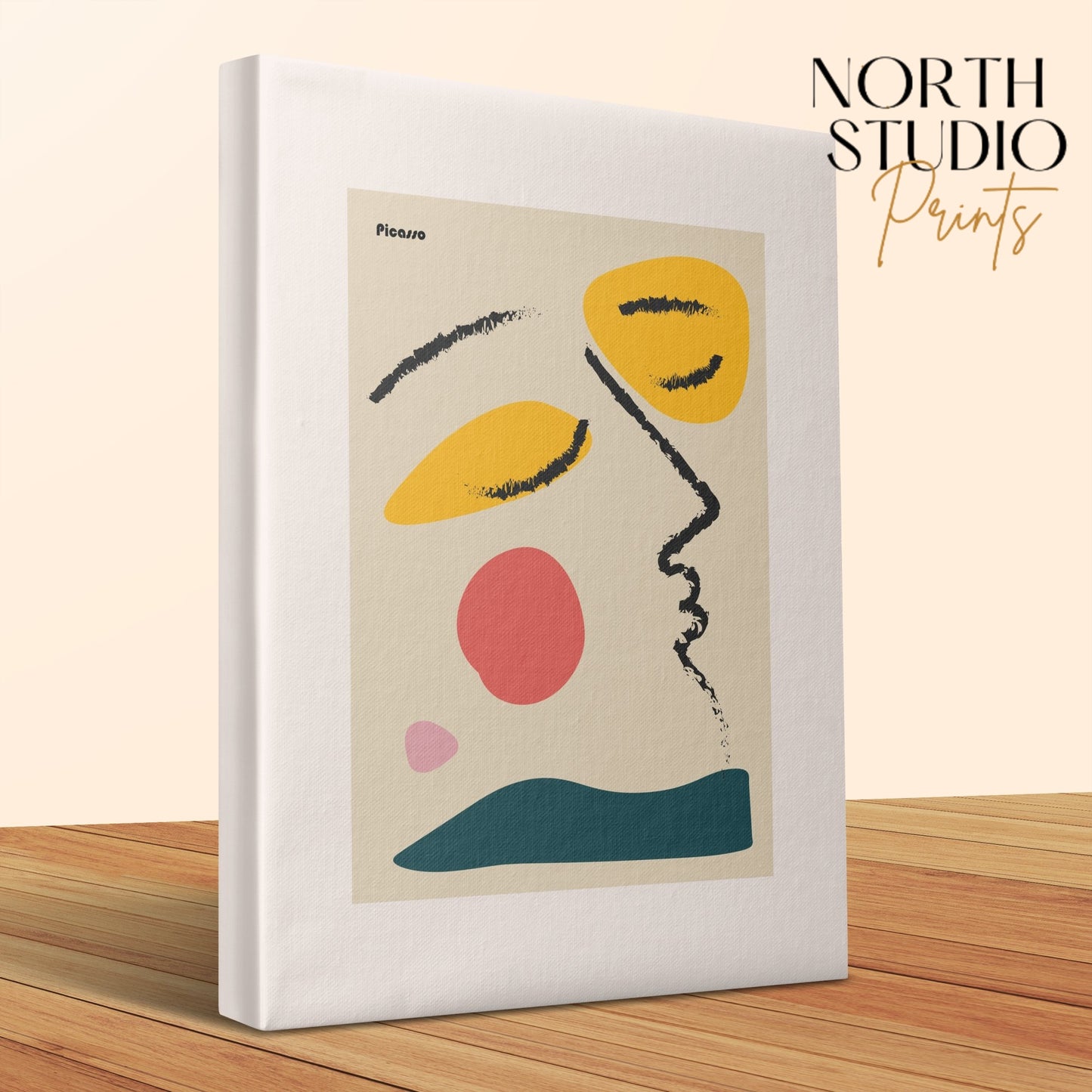 Premium Poster of Abstract Faces Picasso Wall Art Canvas Wraps