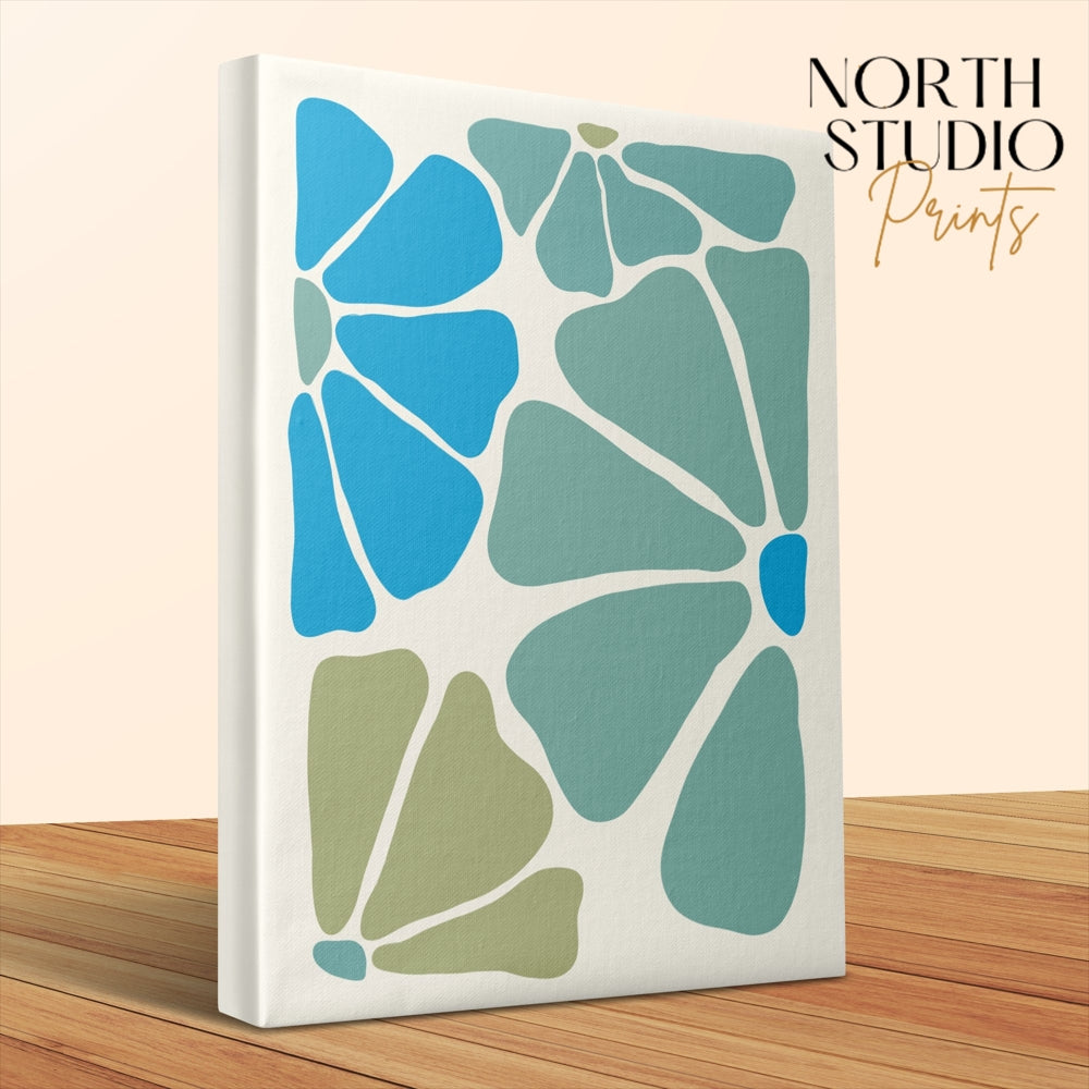 Premium Poster of Abstract Floral Wall Art in Bold Colors Canvas Wraps