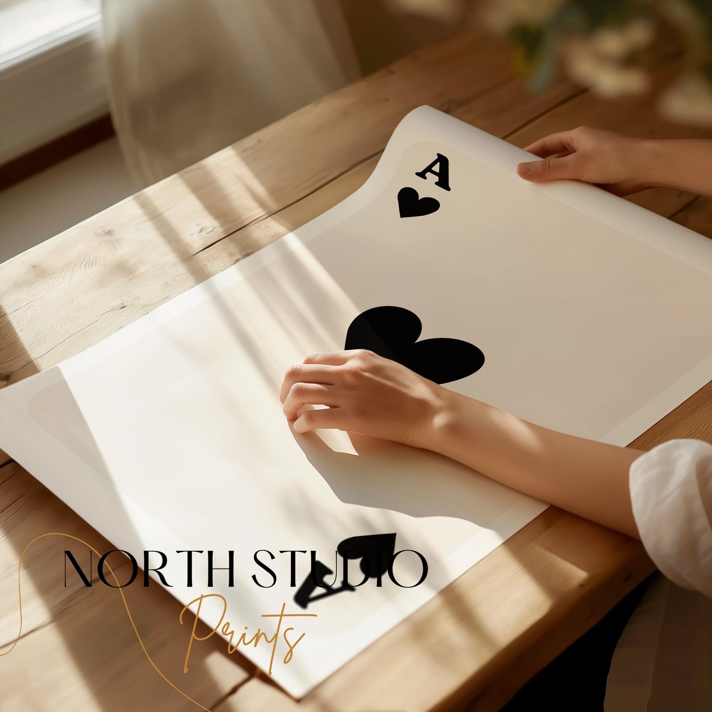 Premium Poster of Ace of Hearts Playing Card Design Posters
