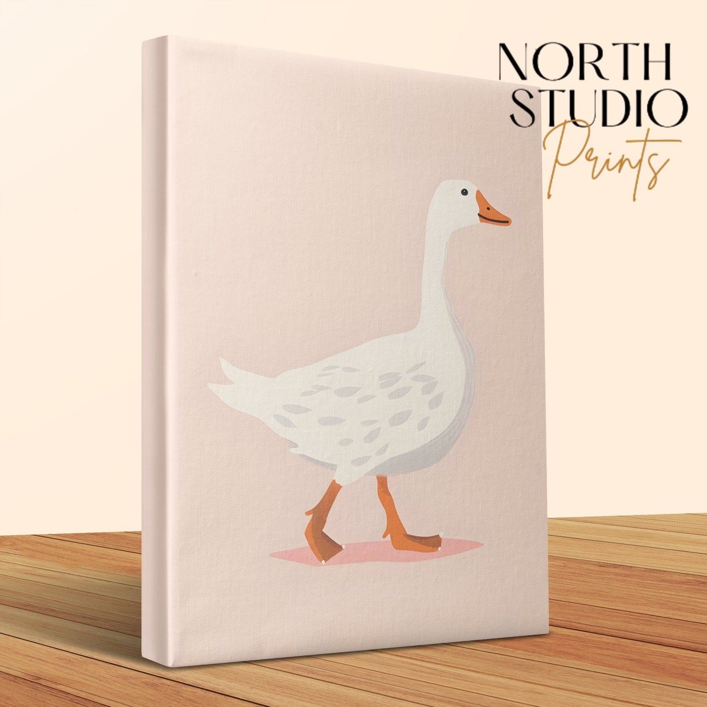 Premium Poster of Adorable Duck Illustration for Nursery Canvas Wraps