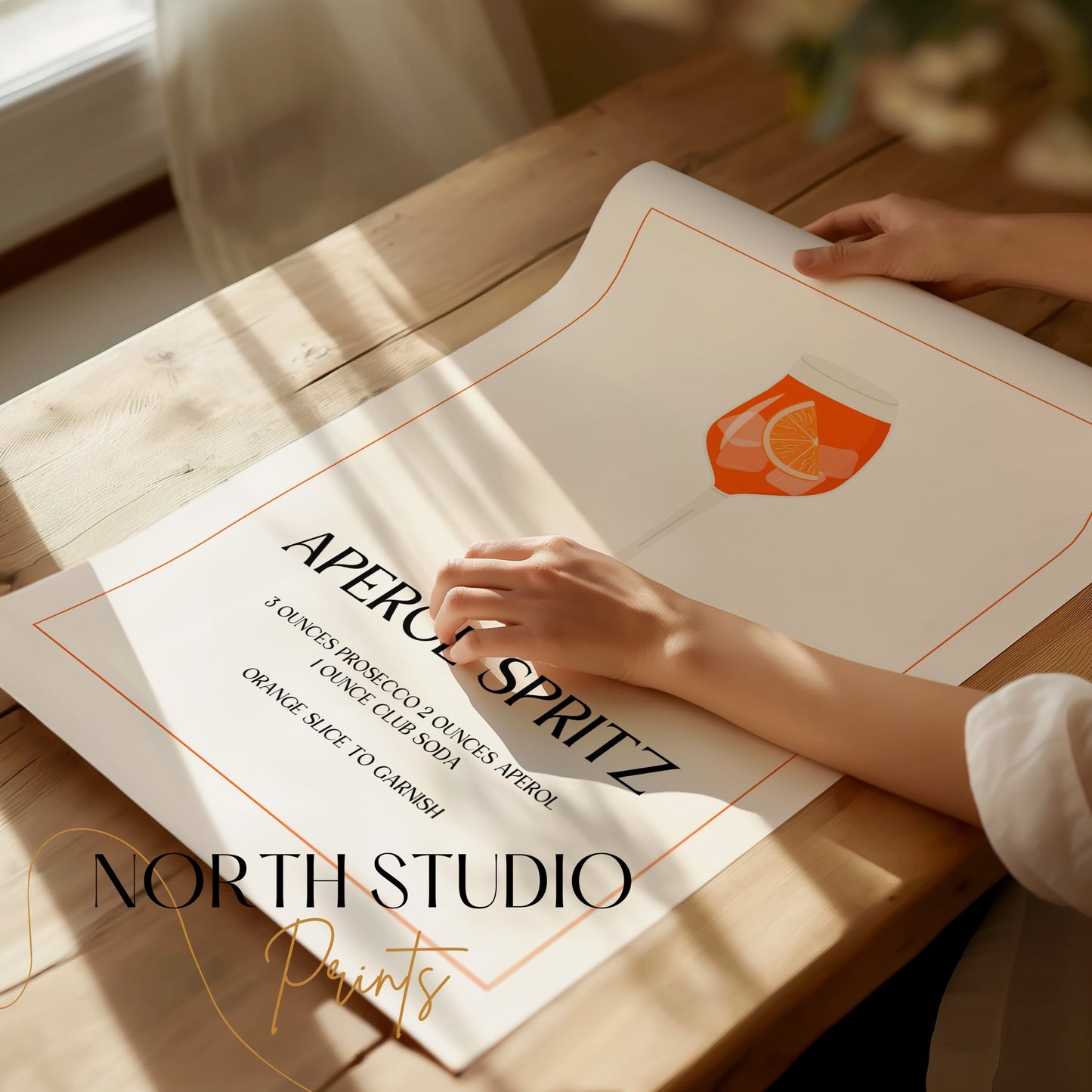 Premium Poster of Aperol Spritz Drink Recipe Art Print Wall Decor Posters