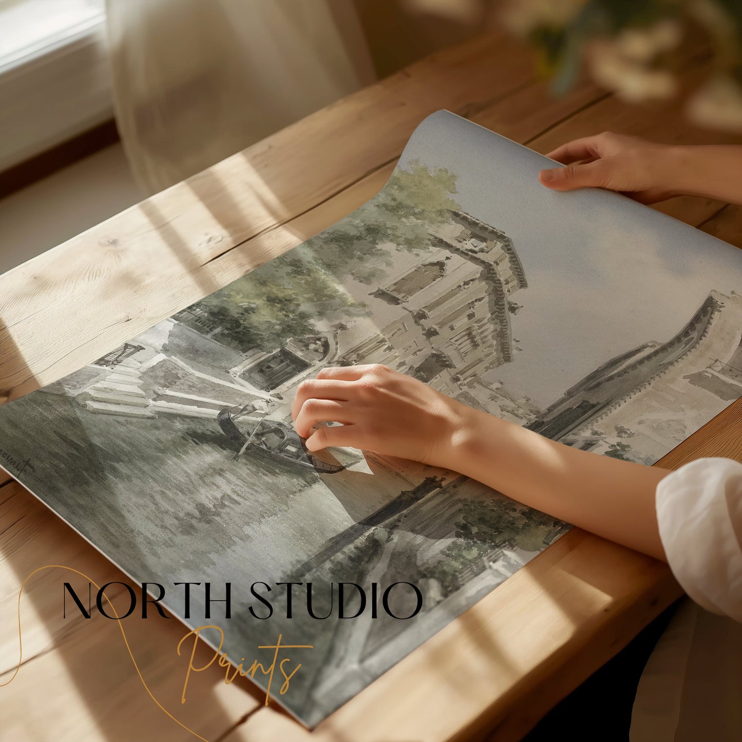 Premium Poster of Beautiful Depiction of Venice Waterways Posters