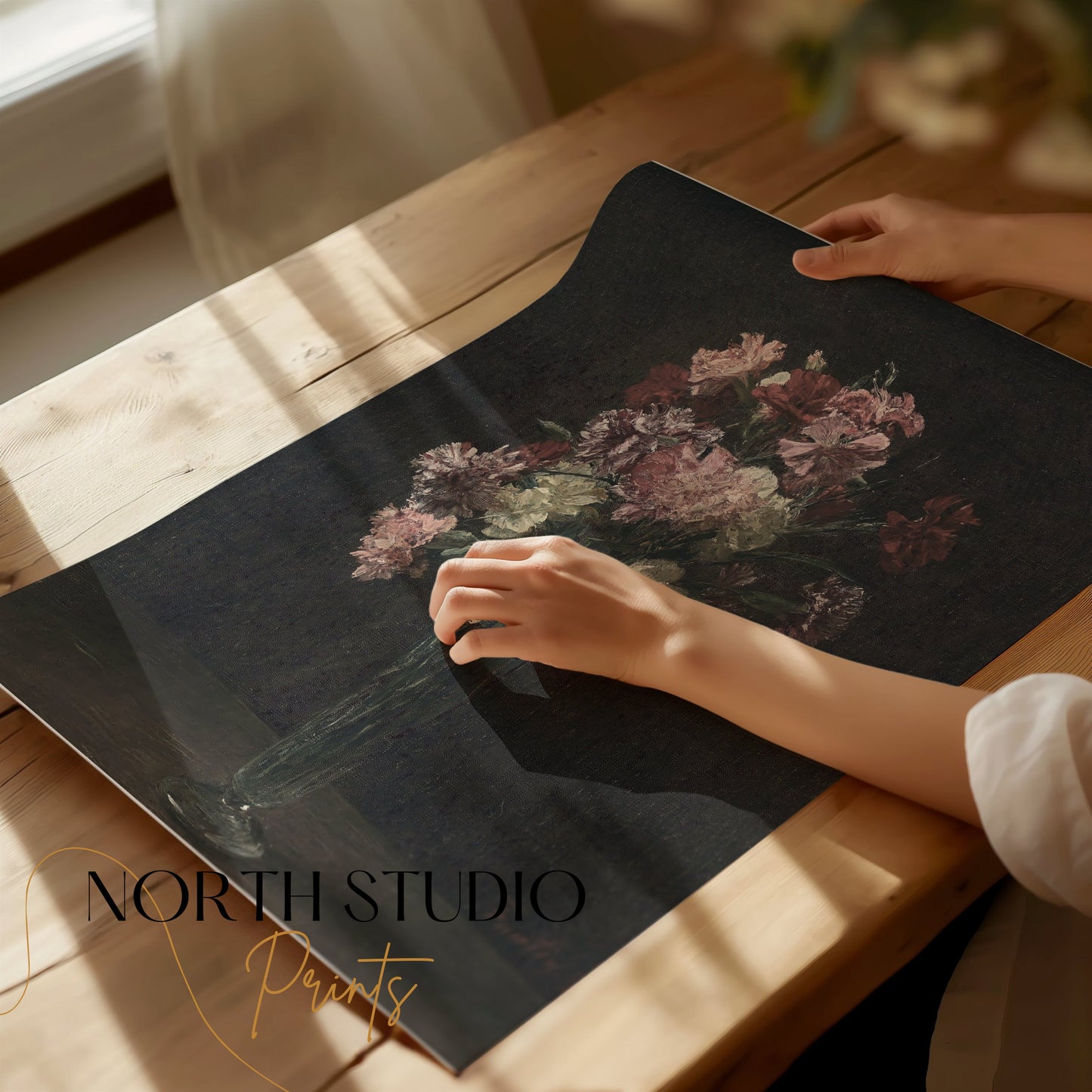 Premium Poster of Beautiful Floral Arrangement in Vase Art Print Posters