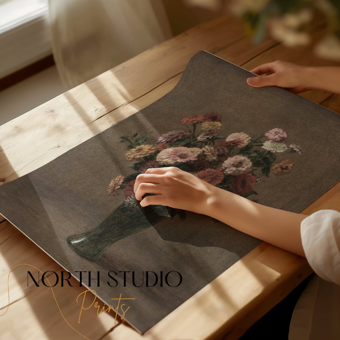 Premium Poster of Beautiful Floral Bouquets in Vase Art Print Posters