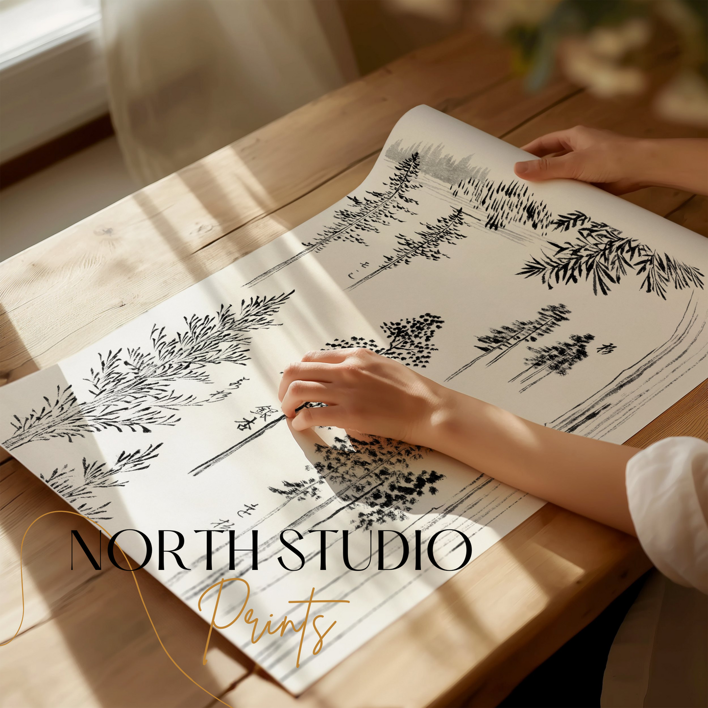 Premium Poster of Beautiful Nature Art Japanese Trees Design Posters