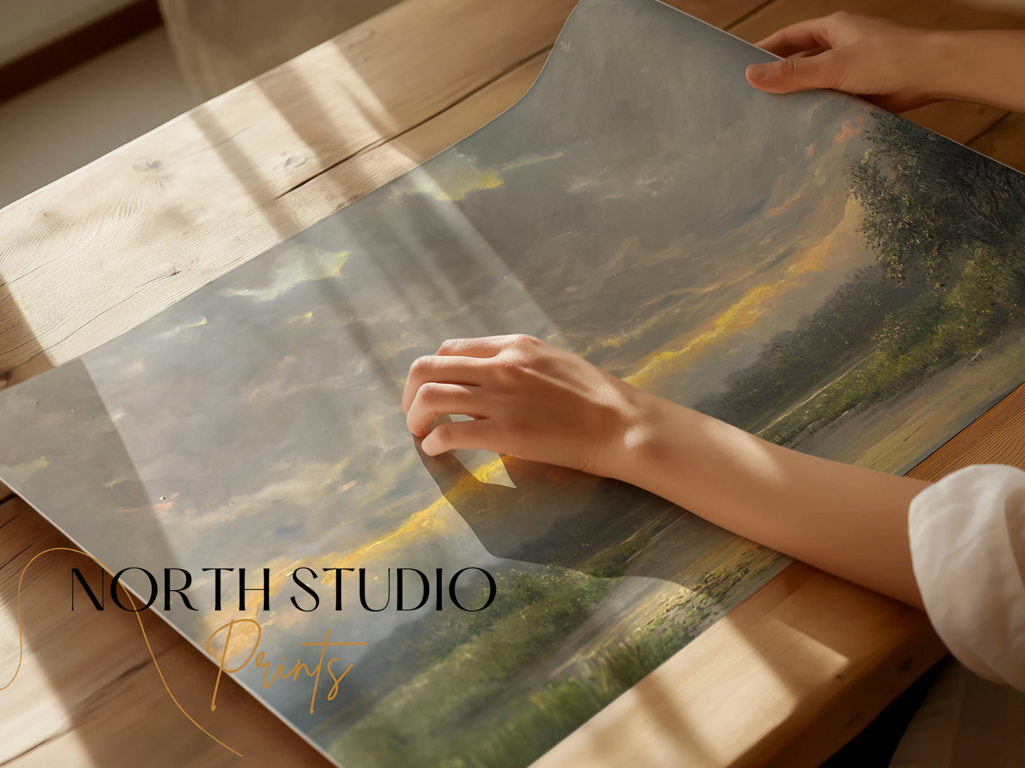 Premium Poster of Beautiful Nature Landscape Morning Sunrise Posters