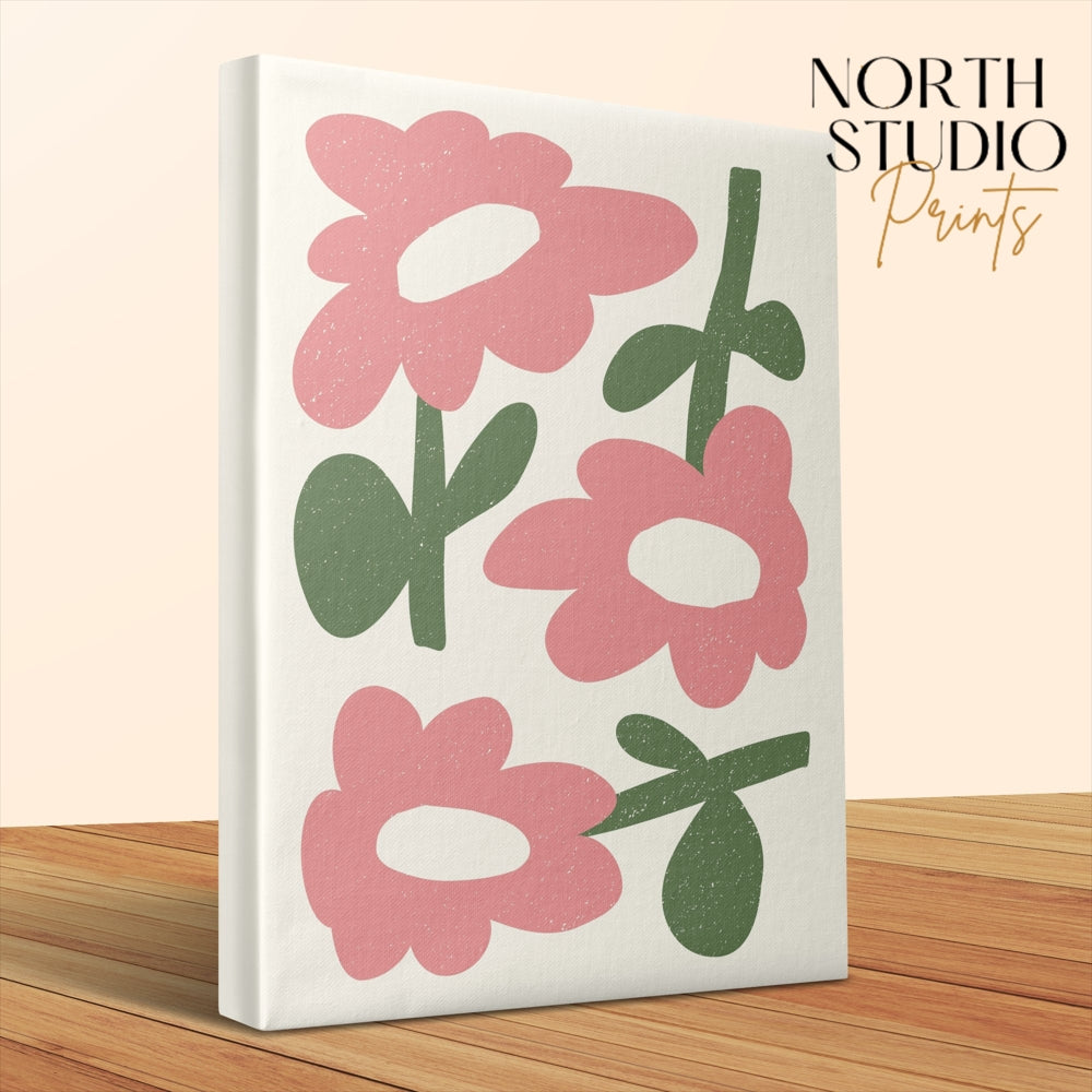 Premium Poster of Bright and Whimsical Floral Wall Art Canvas Wraps