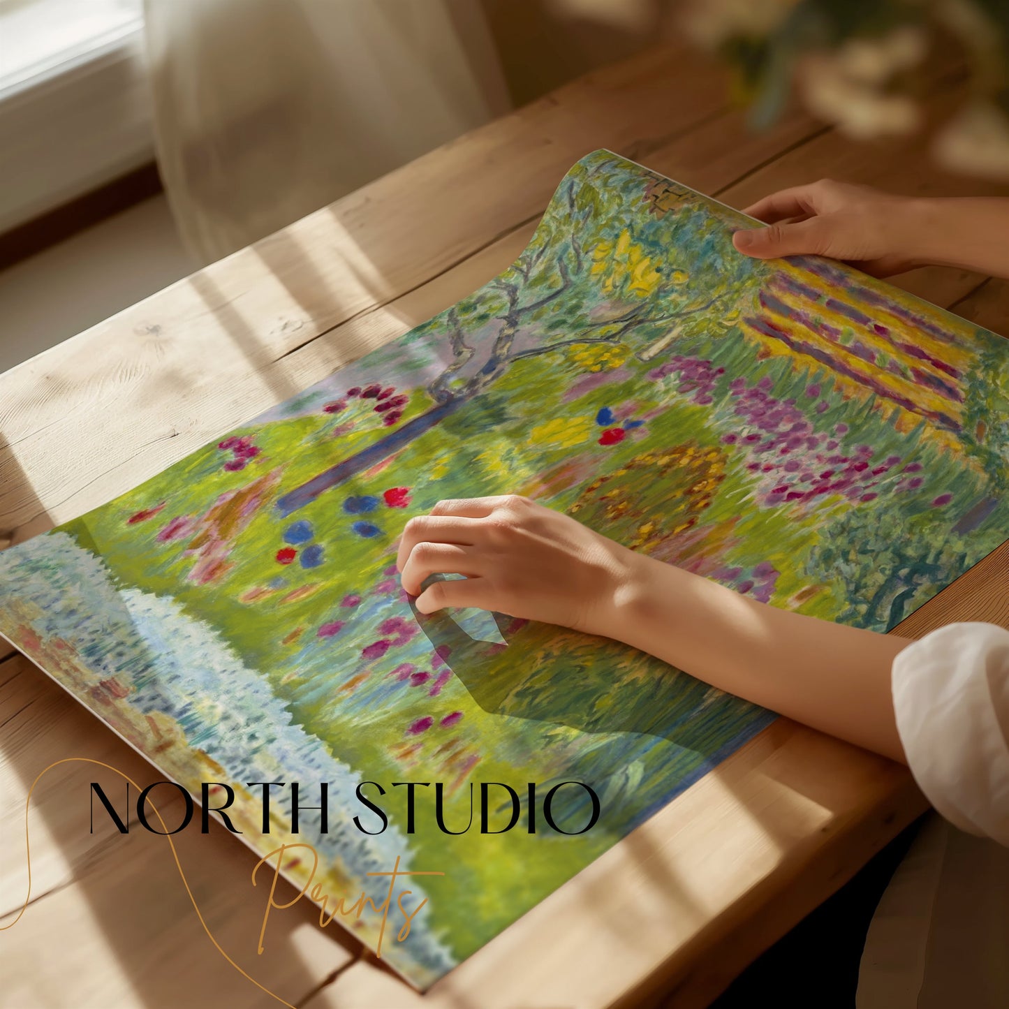 Premium Poster of Captivating Impressionist Garden Scene Art Print Posters