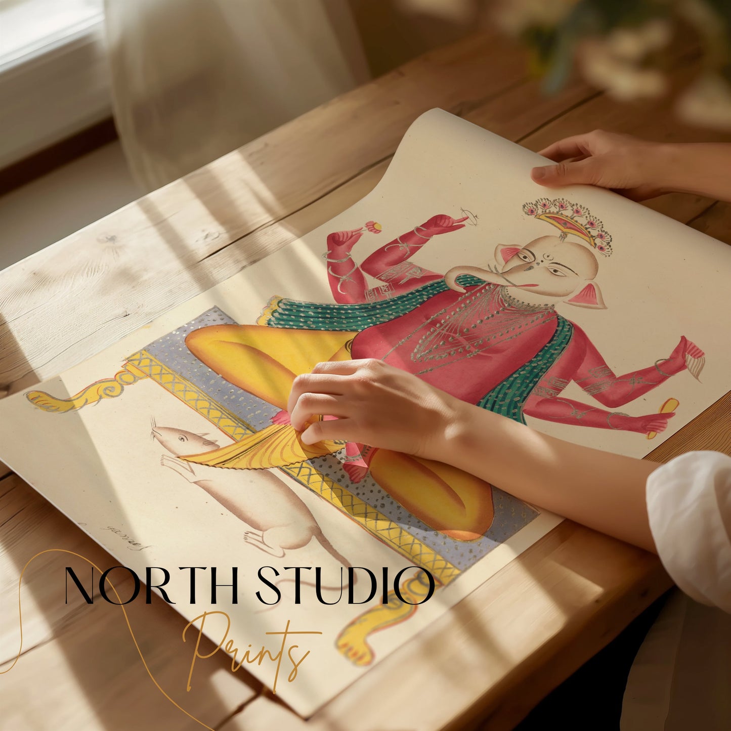 Premium Poster of Colorful Artistic Hindu Deity Ganesha Illustration Posters