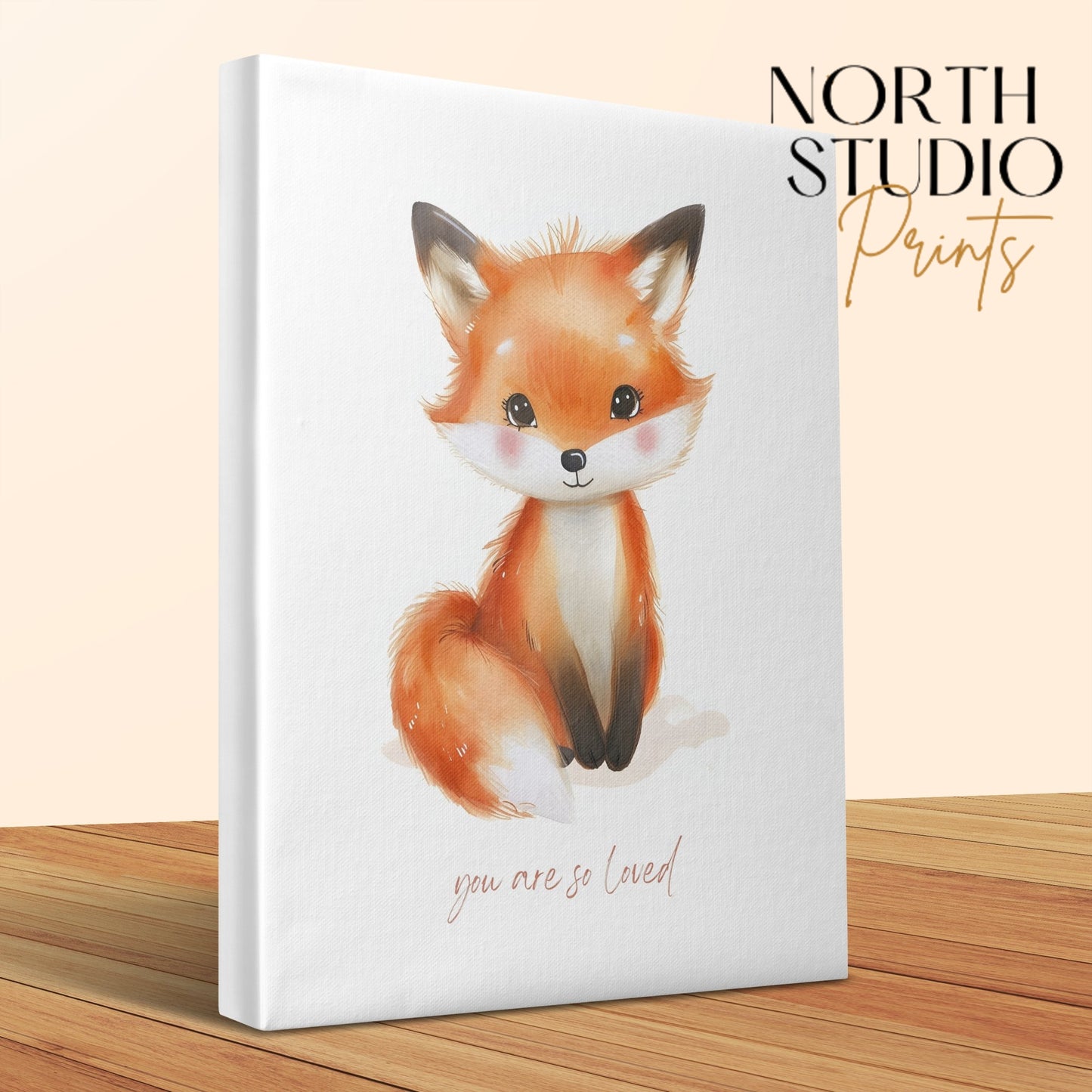 Premium Poster of Cute Fox Illustration You Are So Loved Canvas Wraps