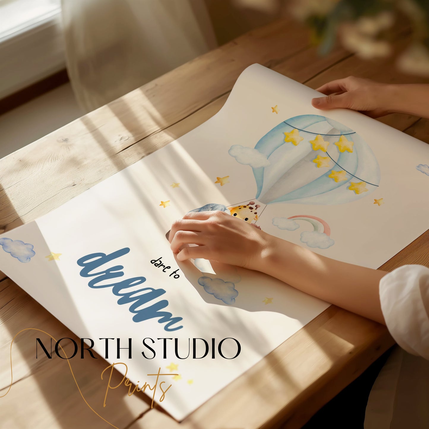 Premium Poster of Dare to Dream Hot Air Balloon Animal Posters