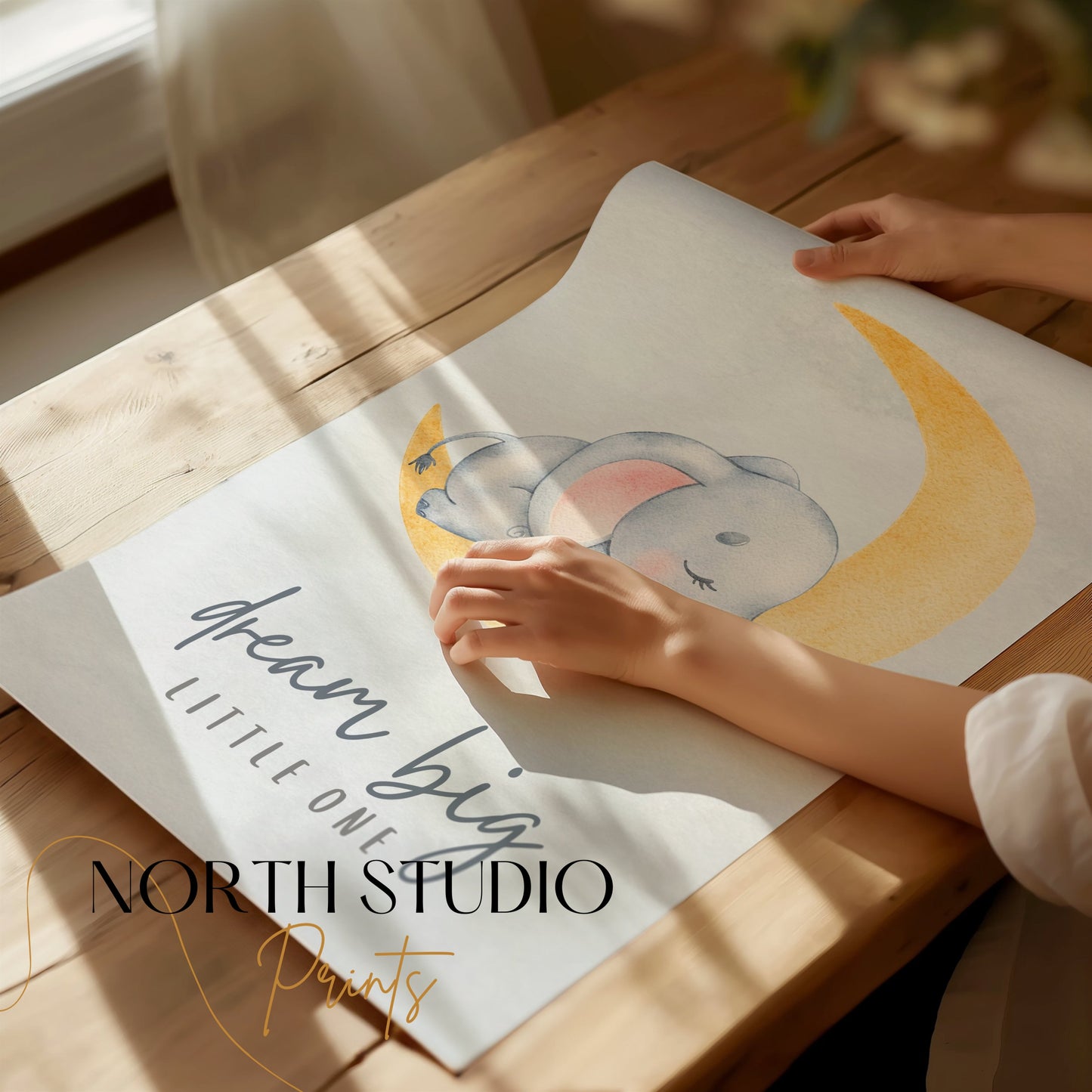 Premium Poster of Dream Big Little One Elephant Posters for Nursery Rooms