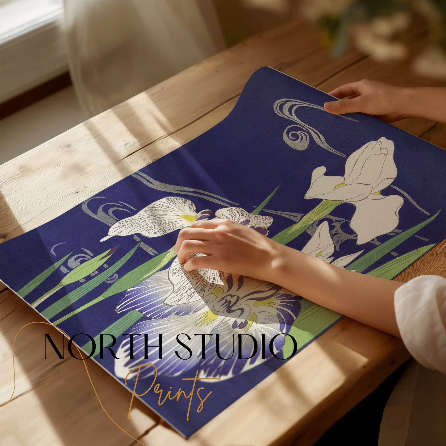Premium Poster of Elegant Floral Art in Traditional Japanese Style Posters