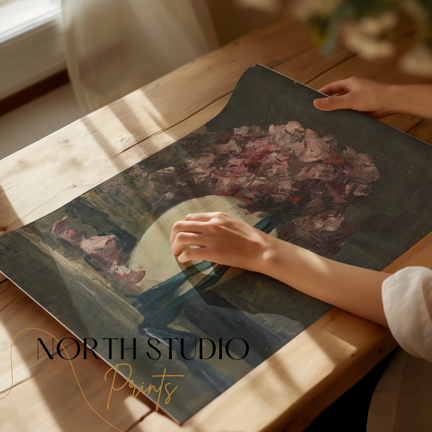 Premium Poster of Elegant Floral Still Life in Vase Wall Art Posters