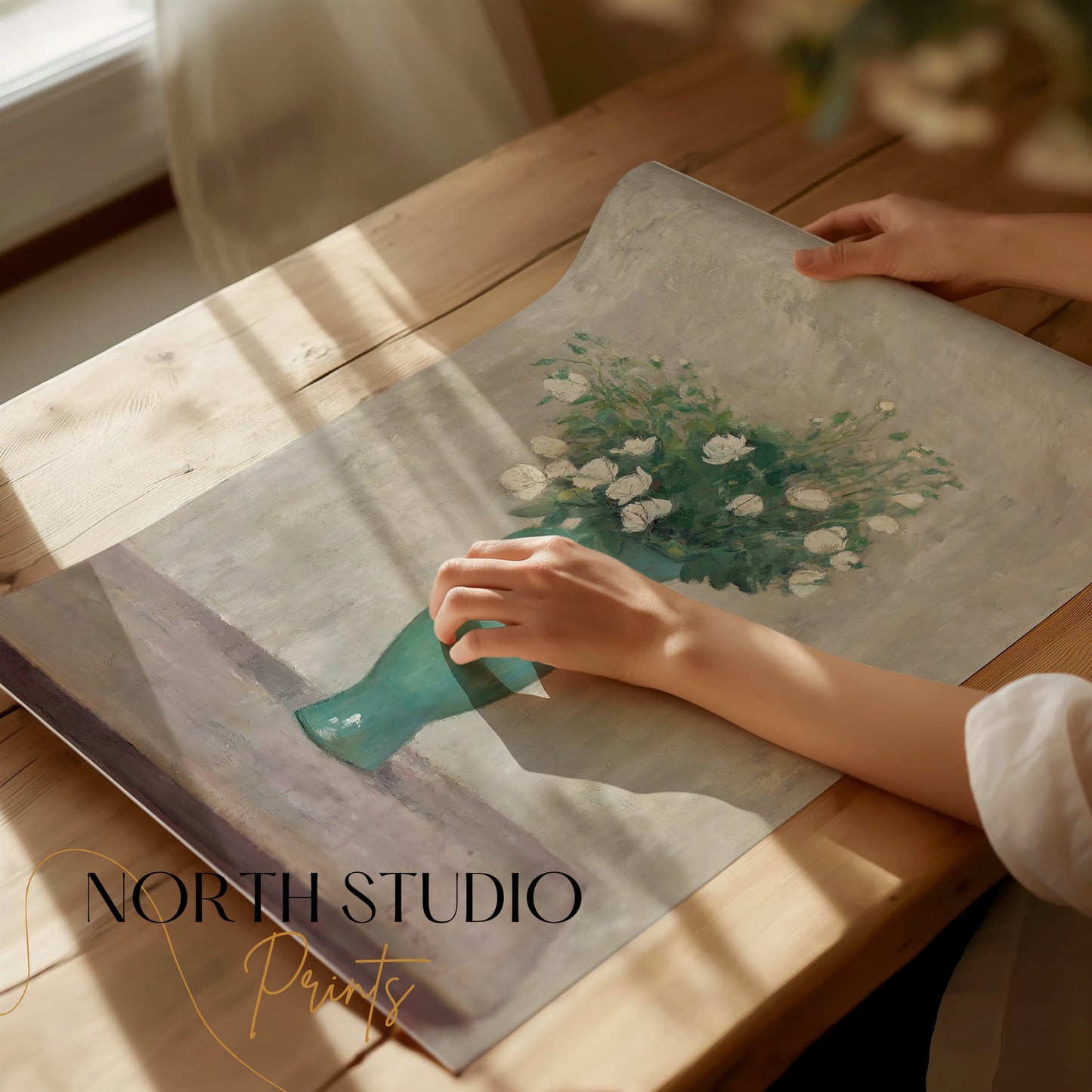 Premium Poster of Elegant Floral Vase Artwork for Home Decor Posters