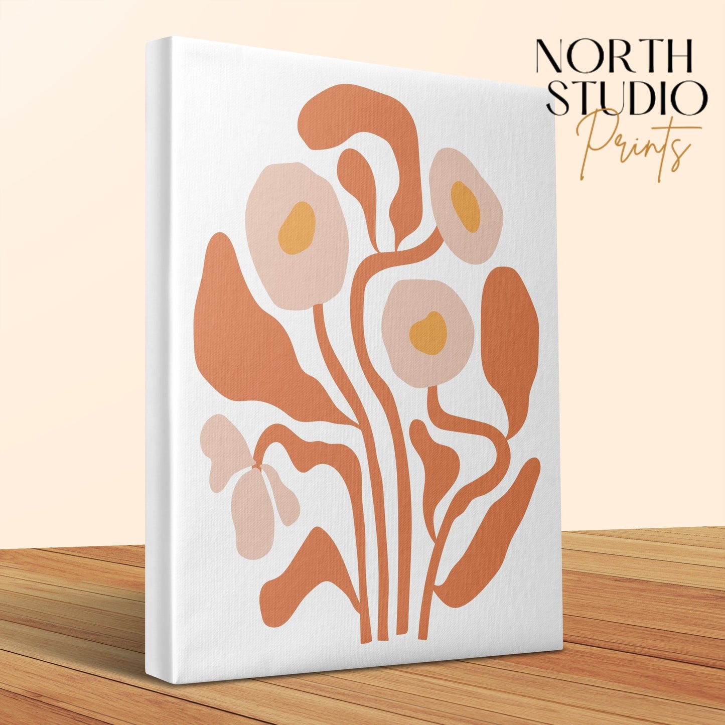 Premium Poster of Elegant Floral Wall Art Blossoms Canvas Wraps