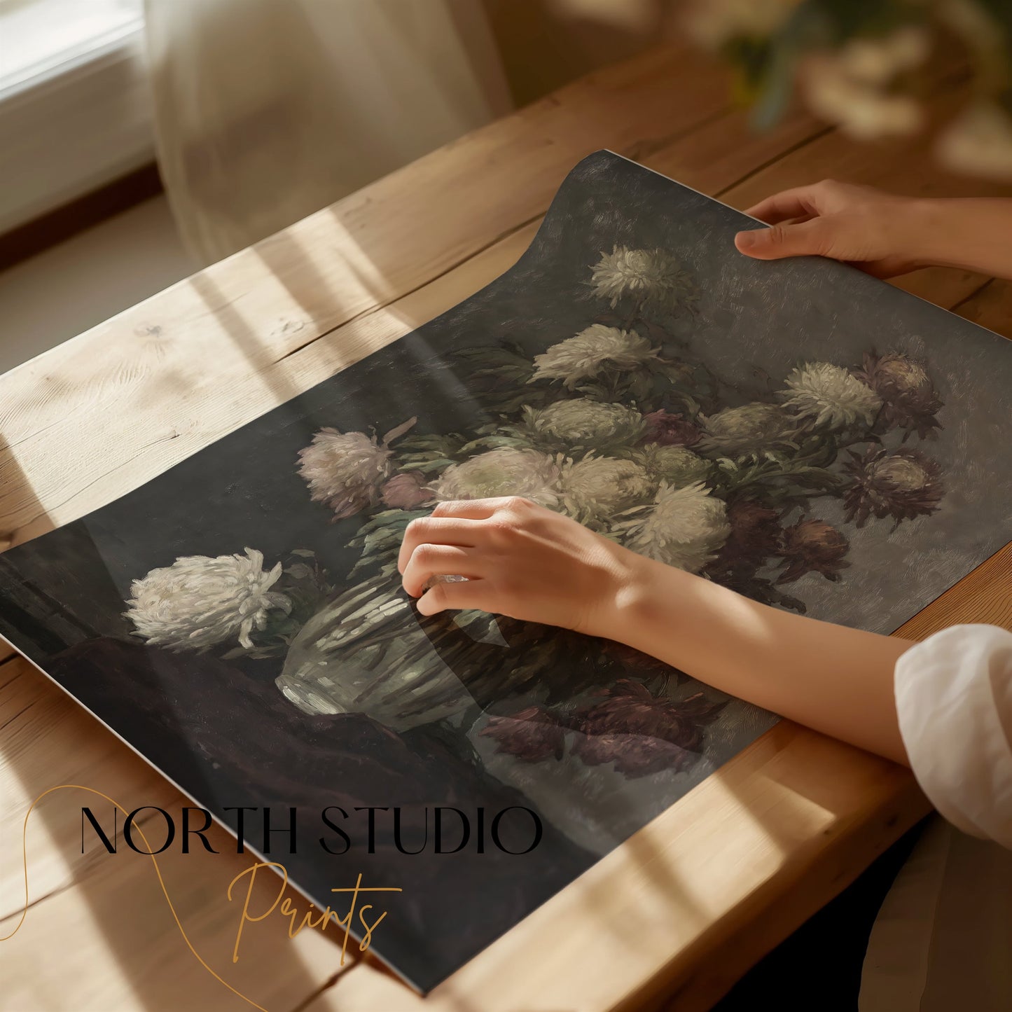 Premium Poster of Exquisite Bouquet of Chrysanthemums Art Flower Posters