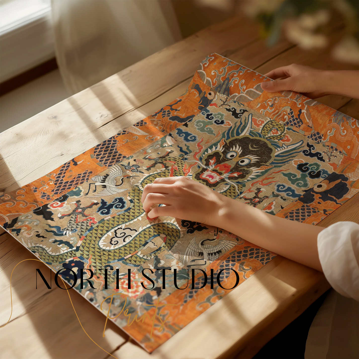 Premium Poster of Exquisite Japanese Dragon Themed Wall Art Posters