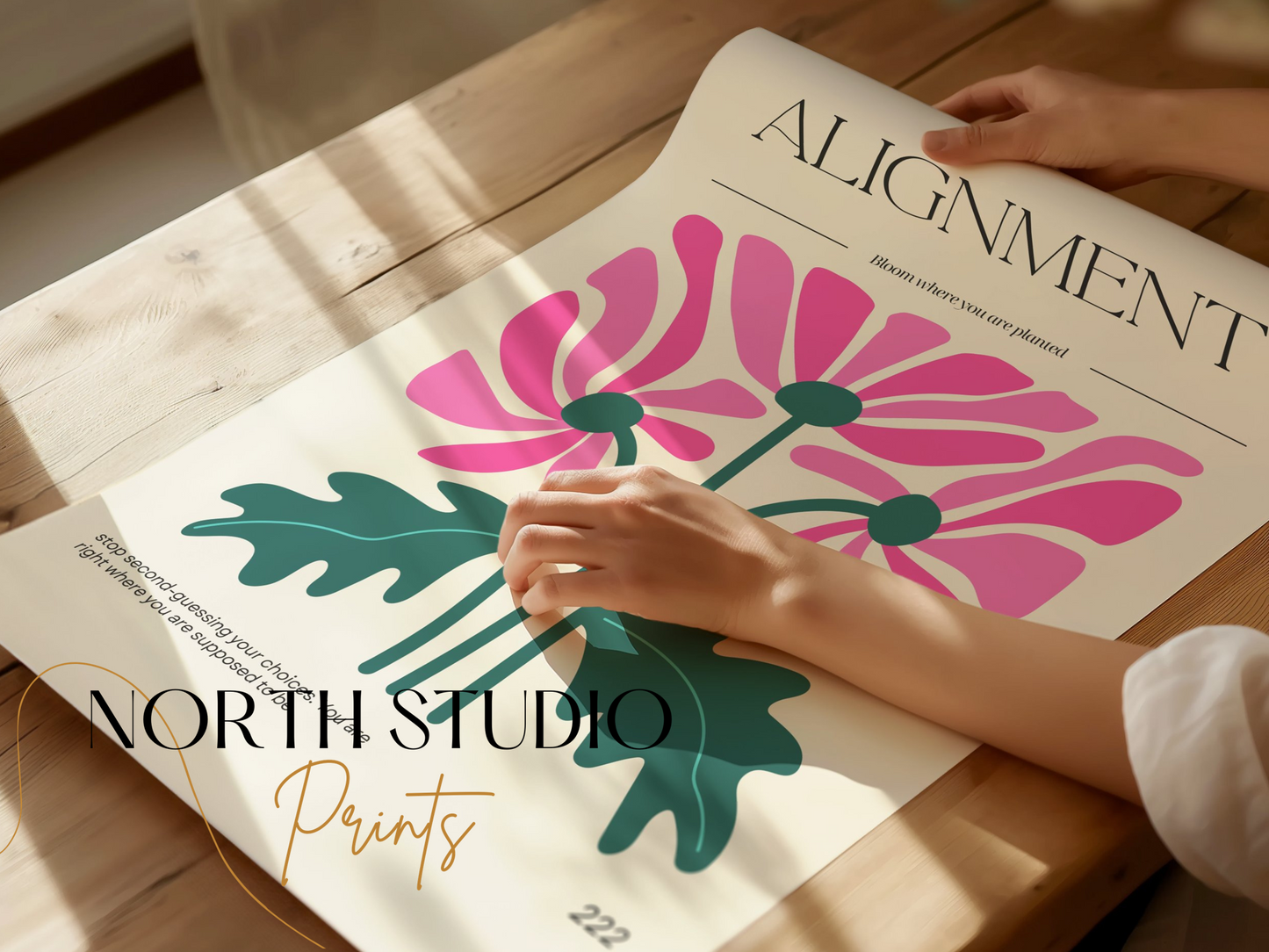 Premium Poster of Eye-Catching Flower Design Artwork with Motivational Posters