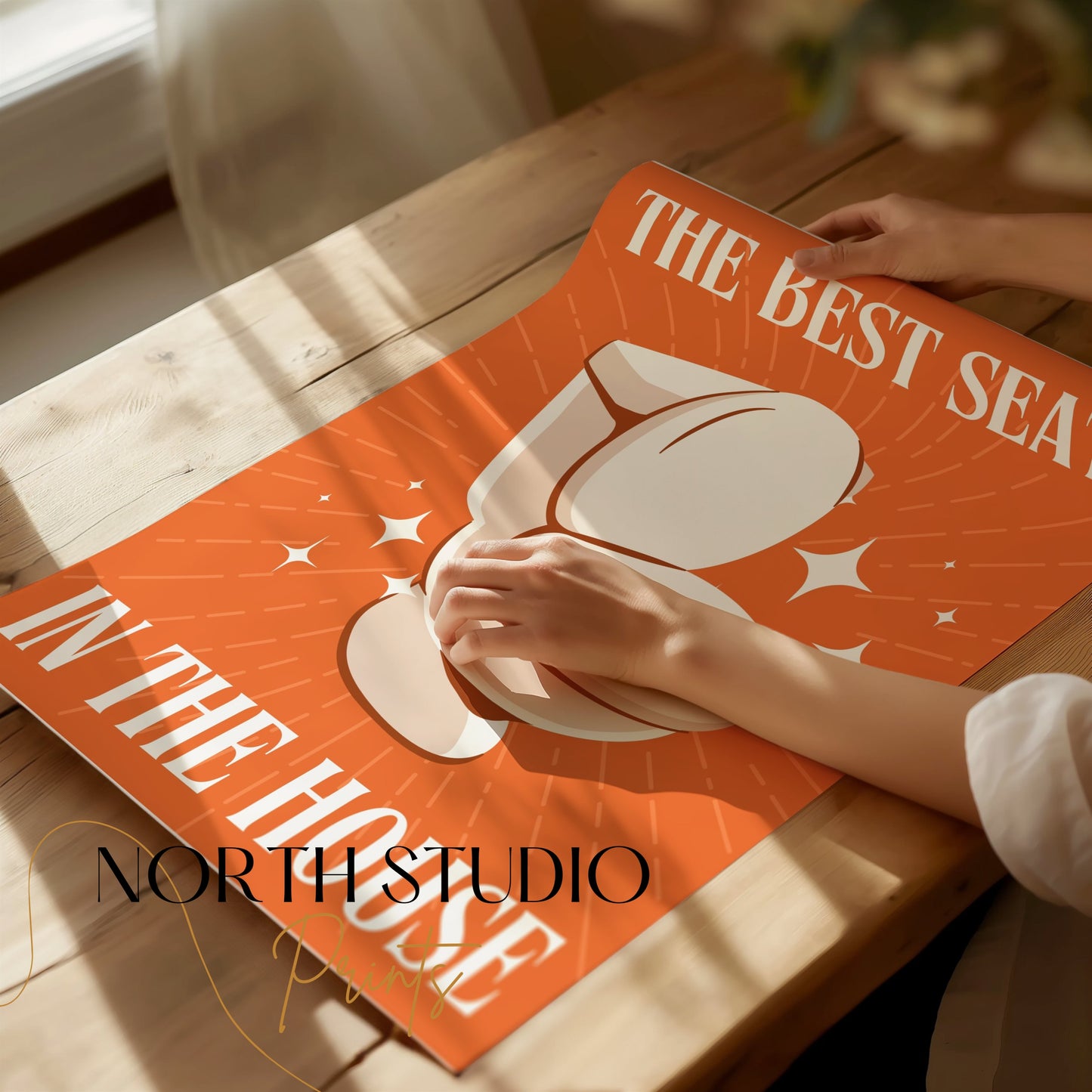 Premium Poster of Funny Bathroom Decor The Best Seat in The House Posters