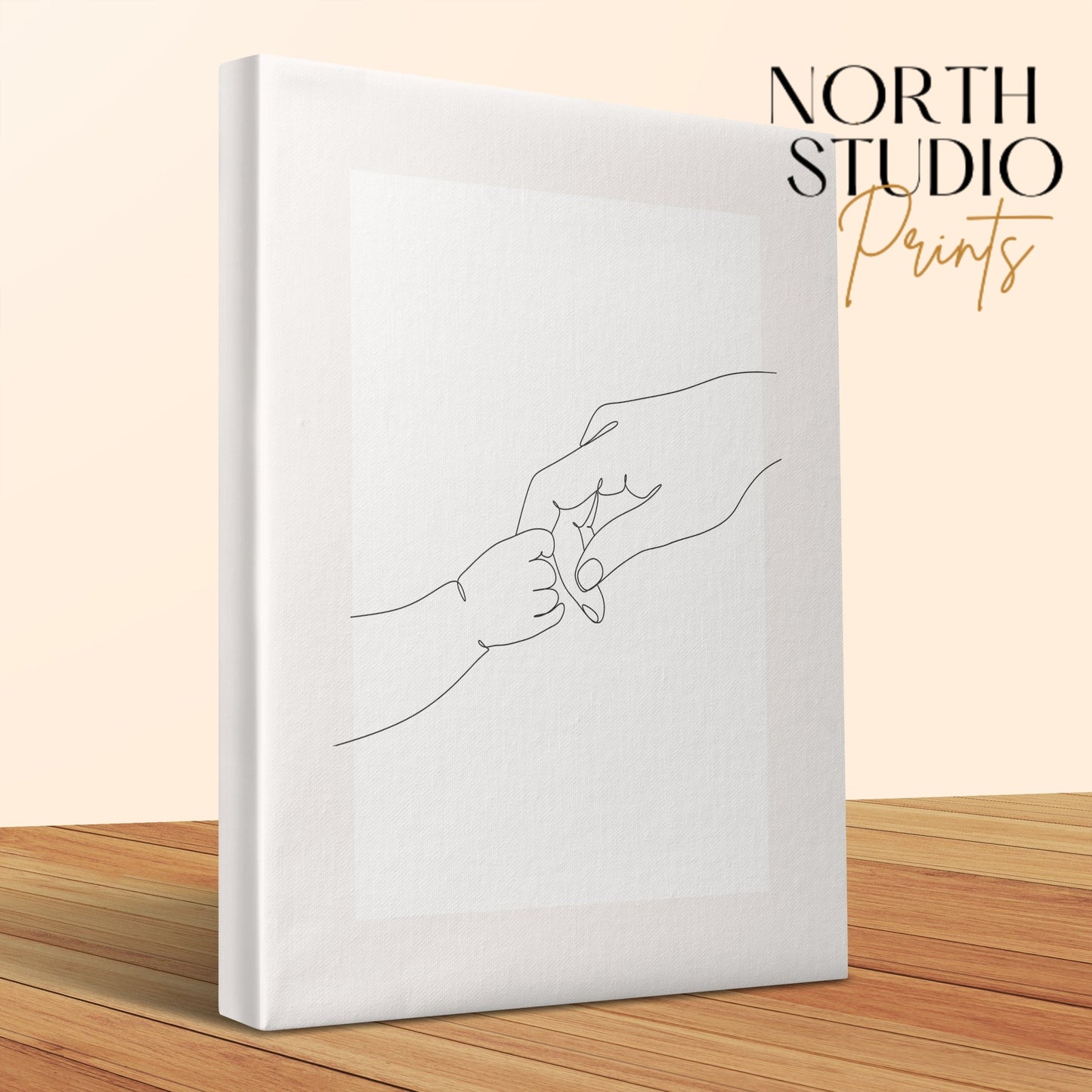 Premium Poster of Heartwarming Nursery Wall Art Baby and Parent Canvas Wraps