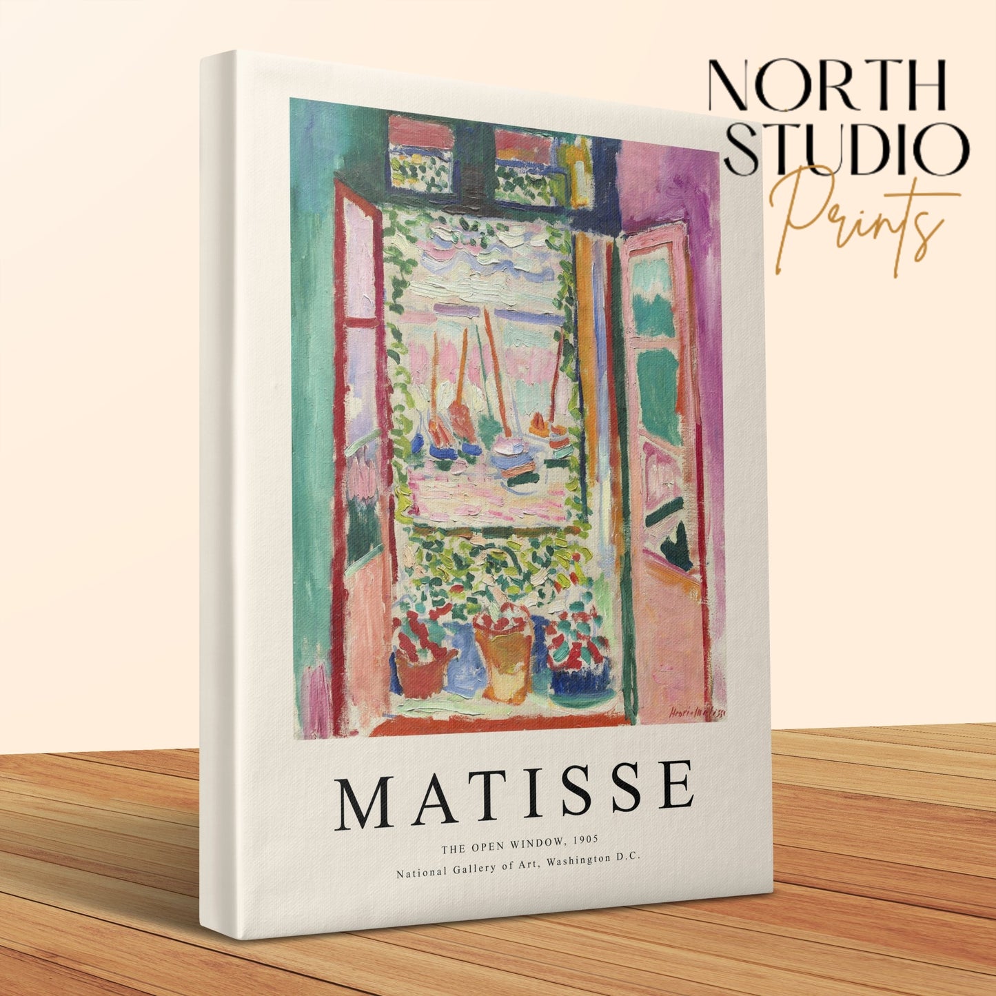 Premium Poster of Henri Matisse The Open Window Art Canvas Wraps