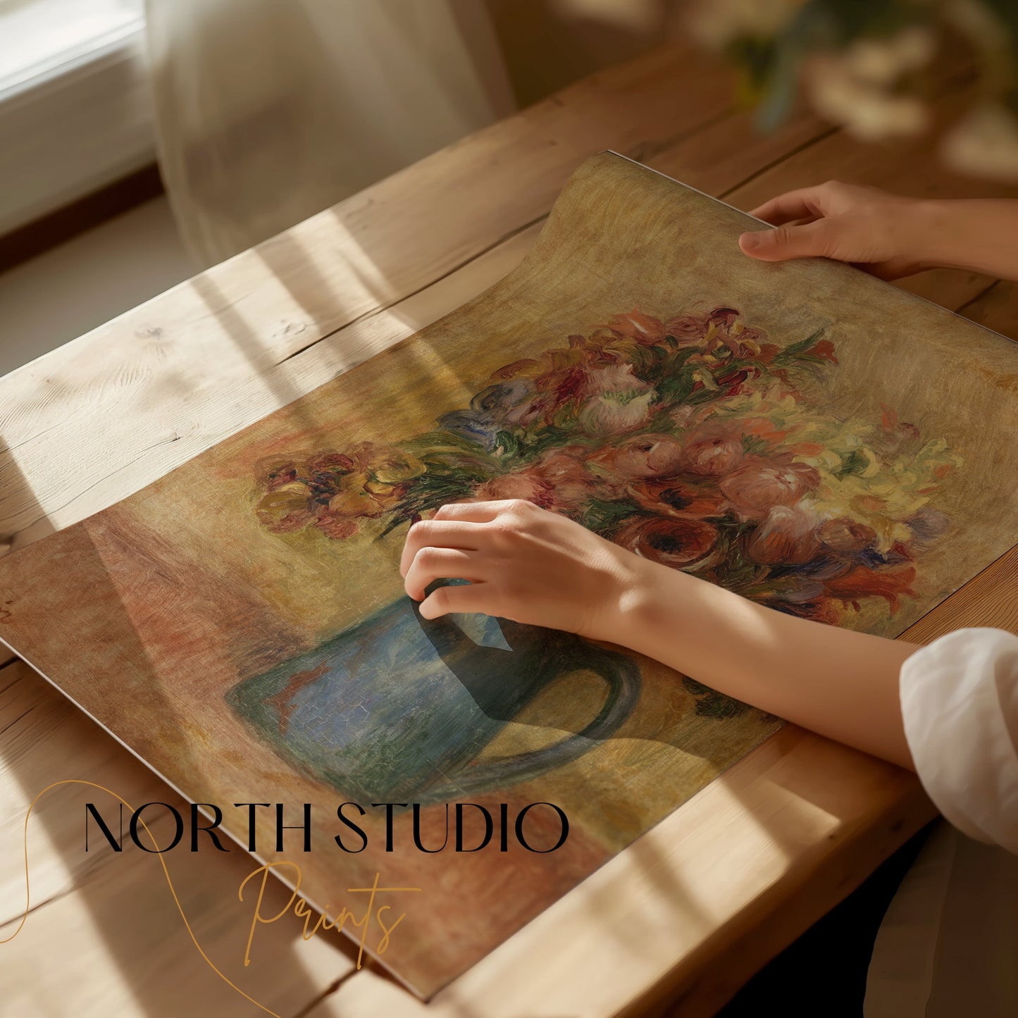 Premium Poster of Impressionist Floral Bouquet Artwork Wall Art Posters