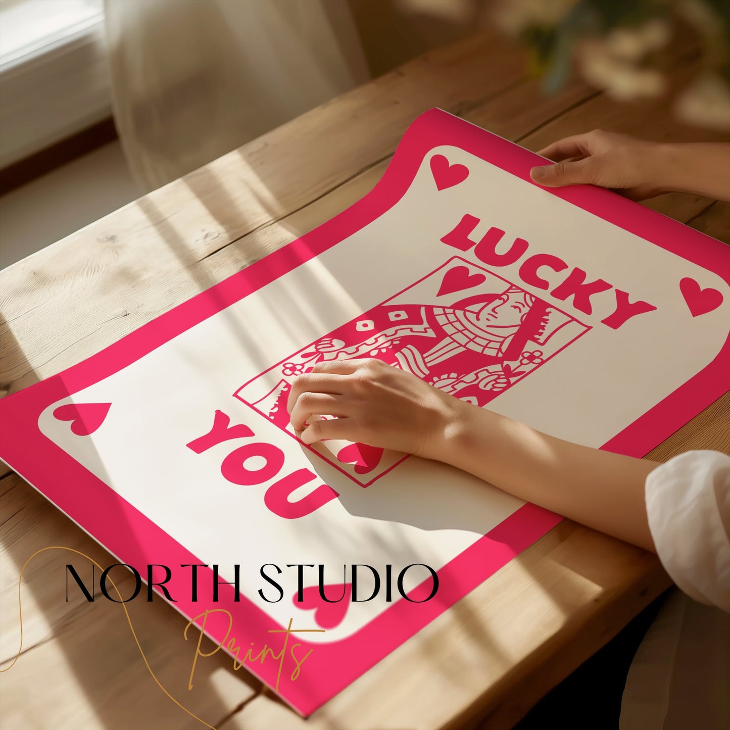 Premium Poster of Lucky You Playing Card King of Hearts Posters