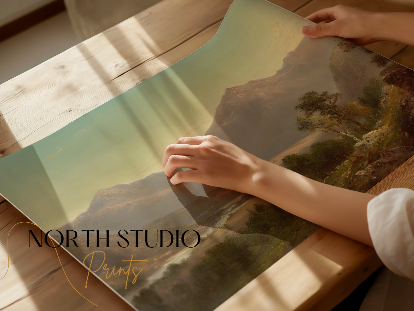 Premium Poster of Majestic Mountain Landscape Art Wall Hanging Posters