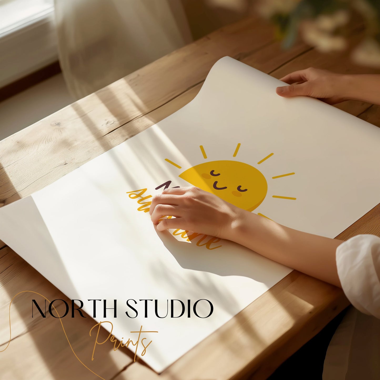 Premium Poster of Mama's Sunshine Happy Yellow Sun Illustration Posters