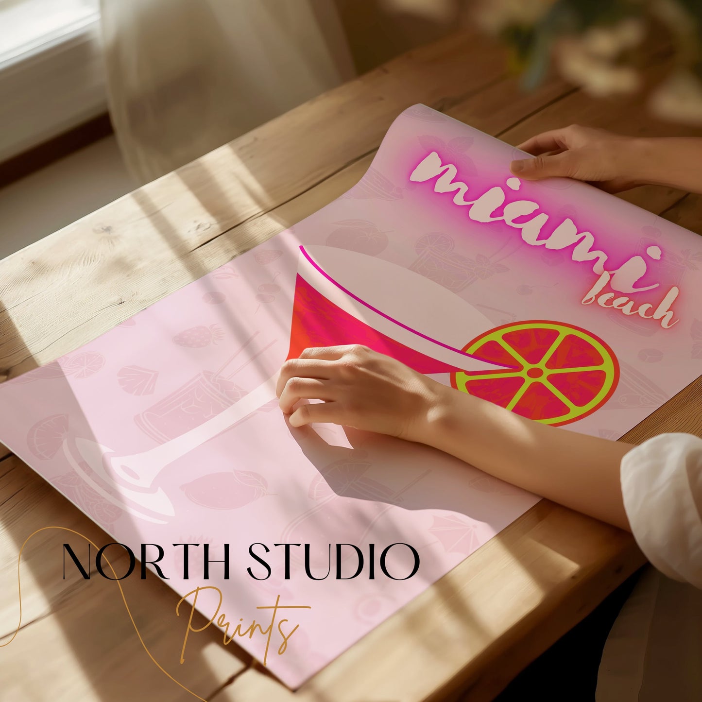 Premium Poster of Miami Beach Cocktail Art Posters