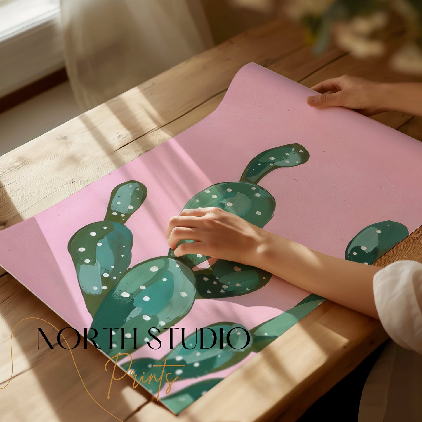 Premium Poster of Modern Illustration of Cactus Art Decor Posters