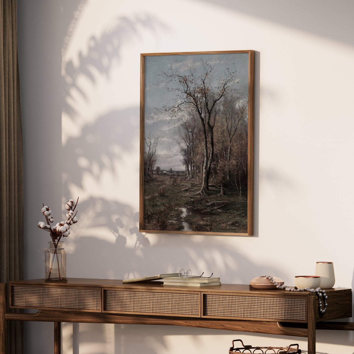 Premium Poster of Peaceful Landscape with Tall Trees in Autumn Posters