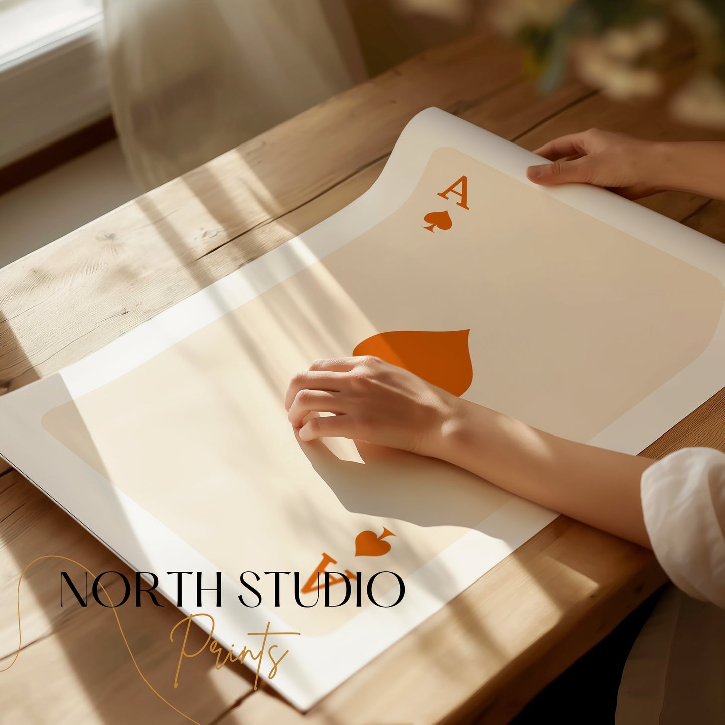 Premium Poster of Playing Card Ace of Spades Minimalist Art Posters