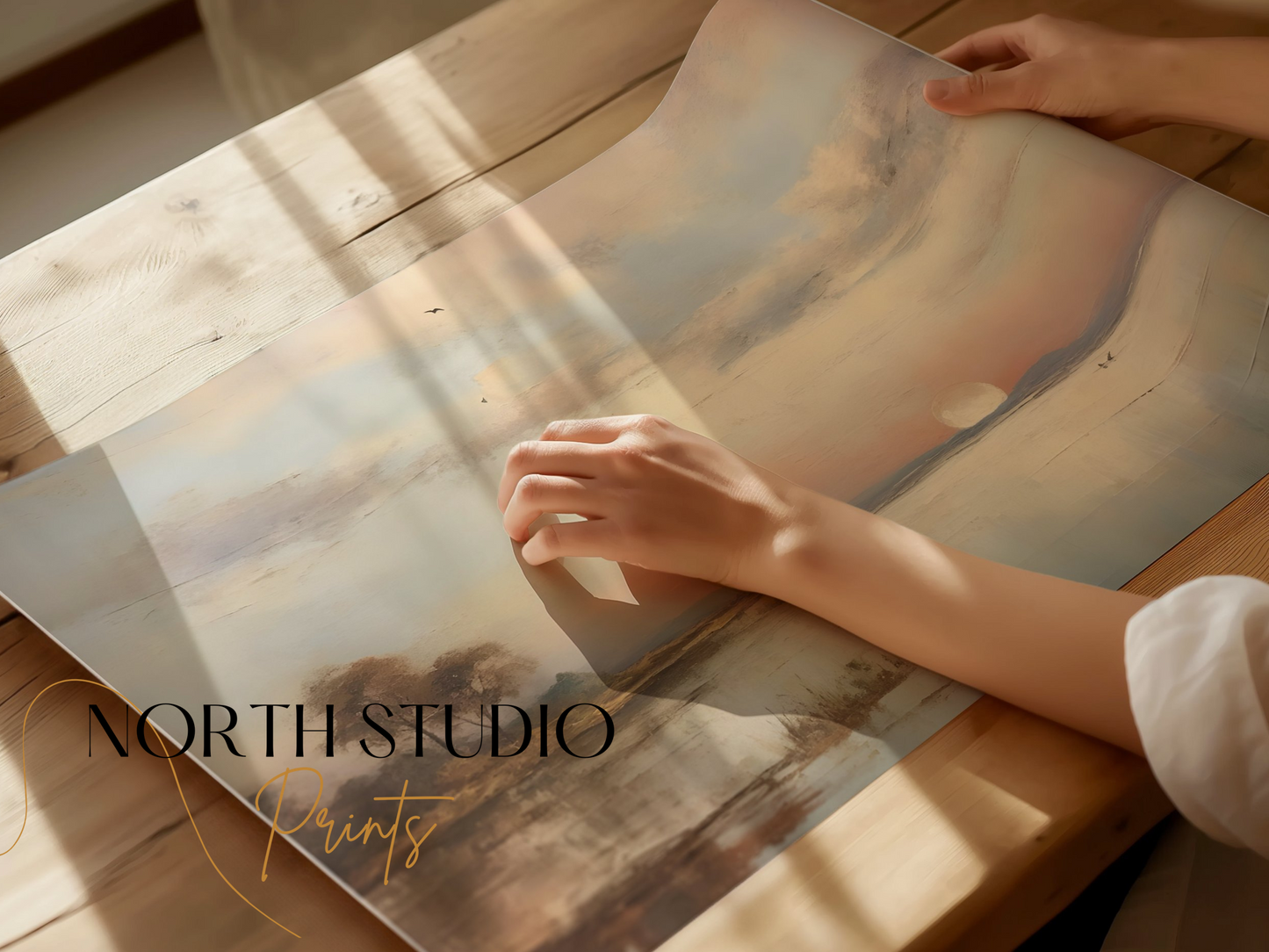 Premium Poster of Serene Sunset by Calm Waters Landscape Posters