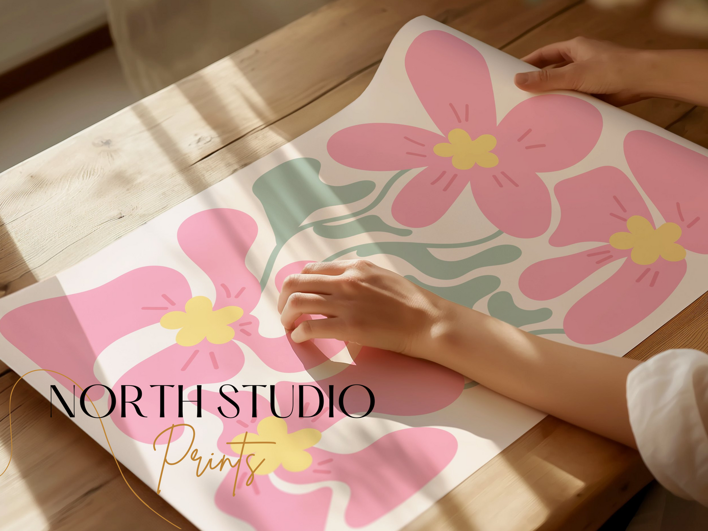 Premium Poster of Stylish Pink Flower Arrangement Art Posters