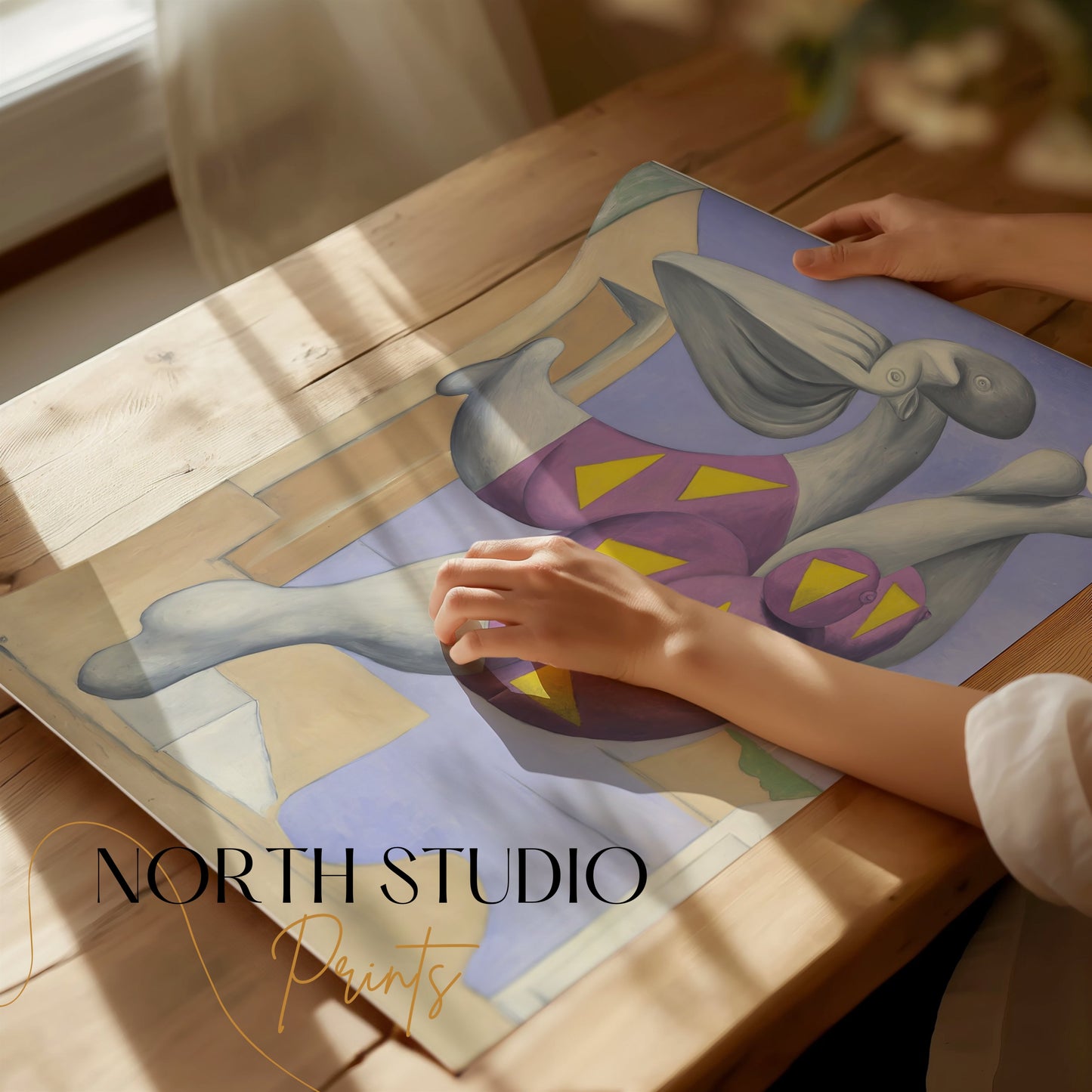 Premium Poster of Surreal Style Abstract Art with Geometric Shapes Posters