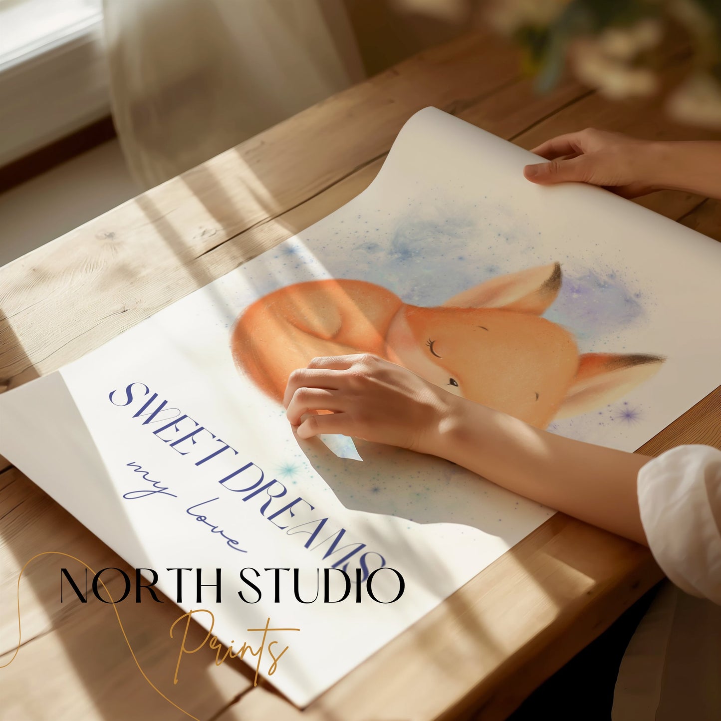 Premium Poster of Sweet Dreams My Love Sleeping Fox Posters