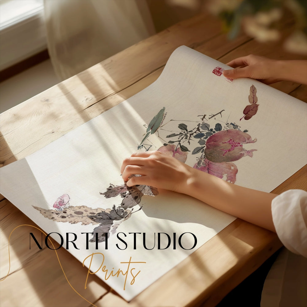Premium Poster of Traditional Japanese Art Nature Inspired Vintage Posters