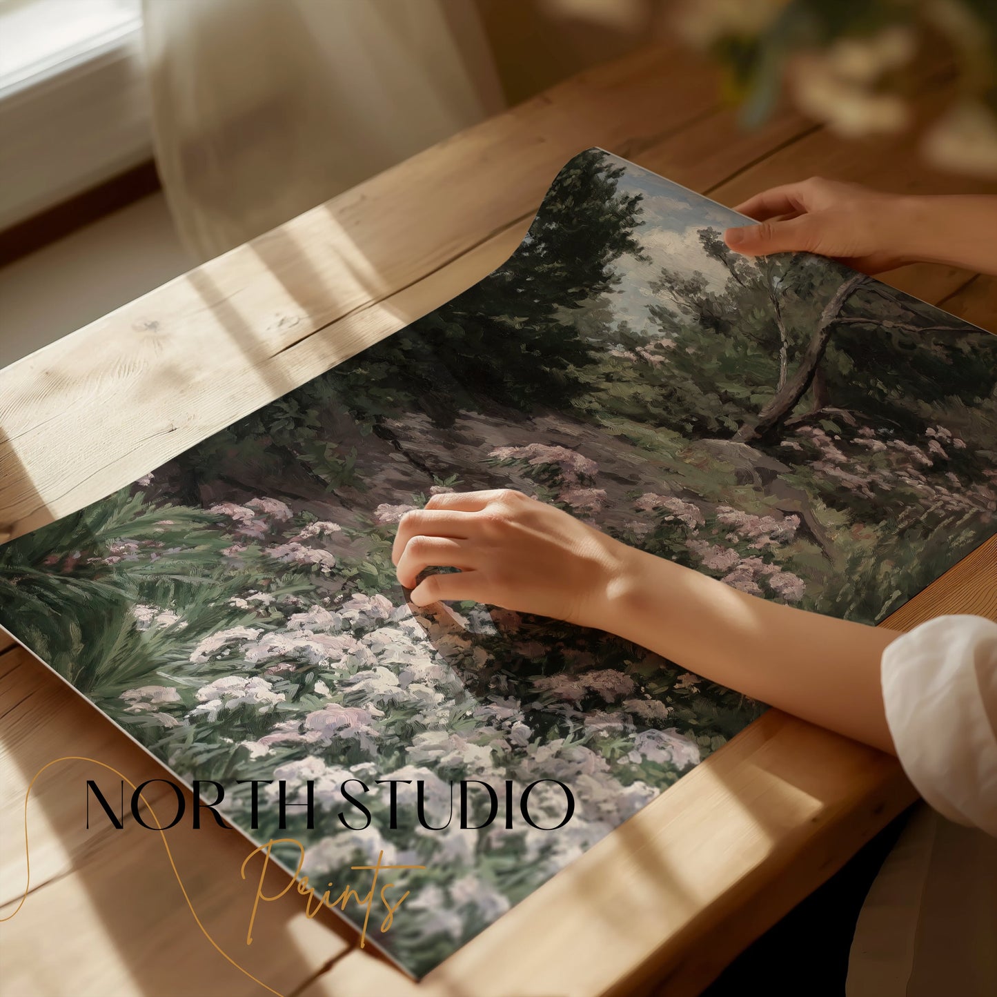 Premium Poster of Tranquil Scenic Garden Nature Themed Art Print Posters