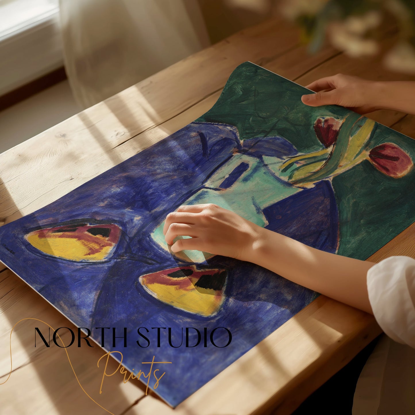Premium Poster of Unique Colorful Abstract Still Life Floral Art Posters