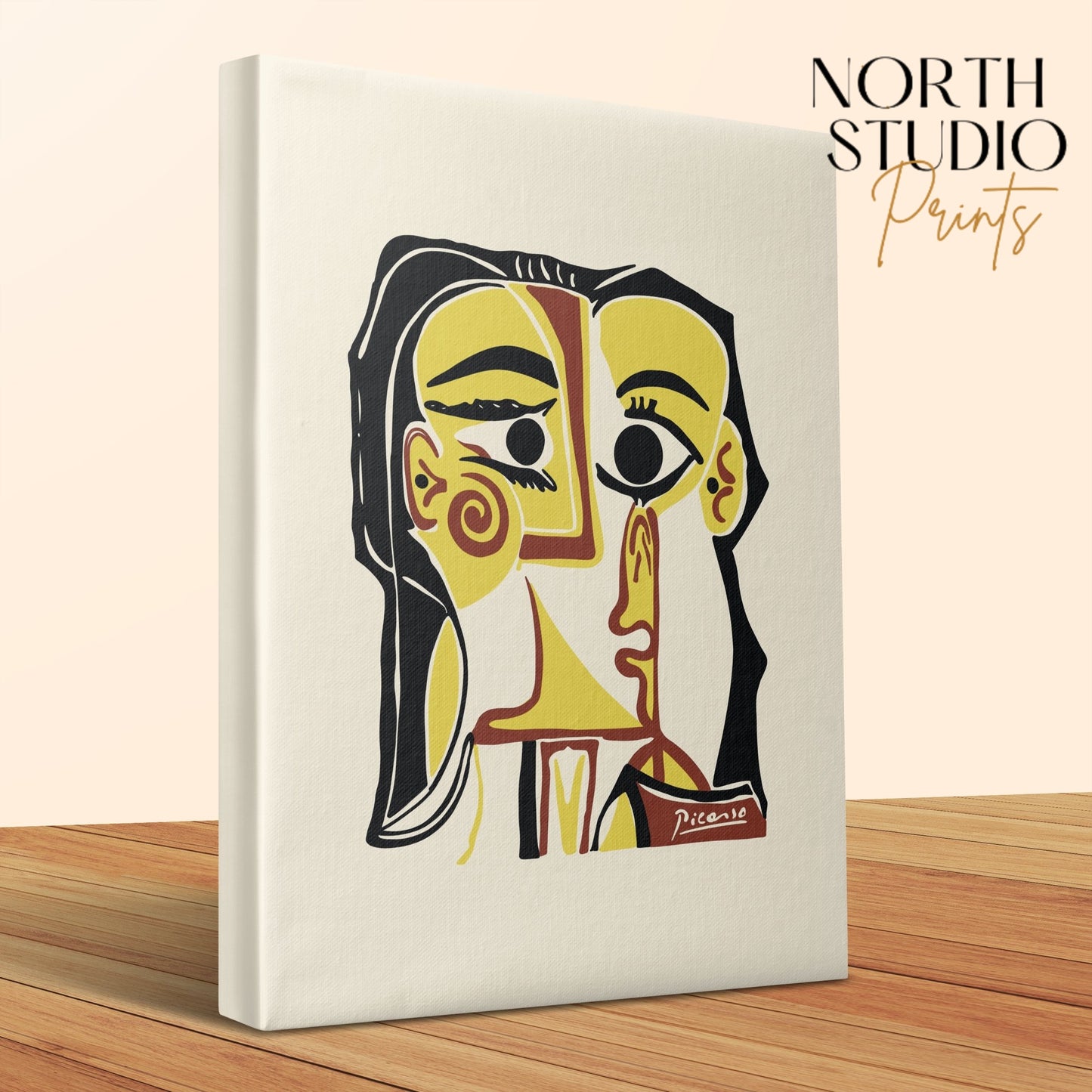 Premium Poster of Unique Picasso Inspired Abstract Face Canvas Wraps