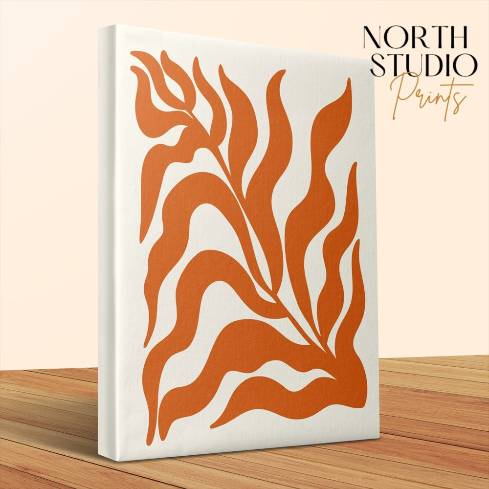 Premium Poster of Vibrant Abstract Floral Designed Wall Canvas Wraps