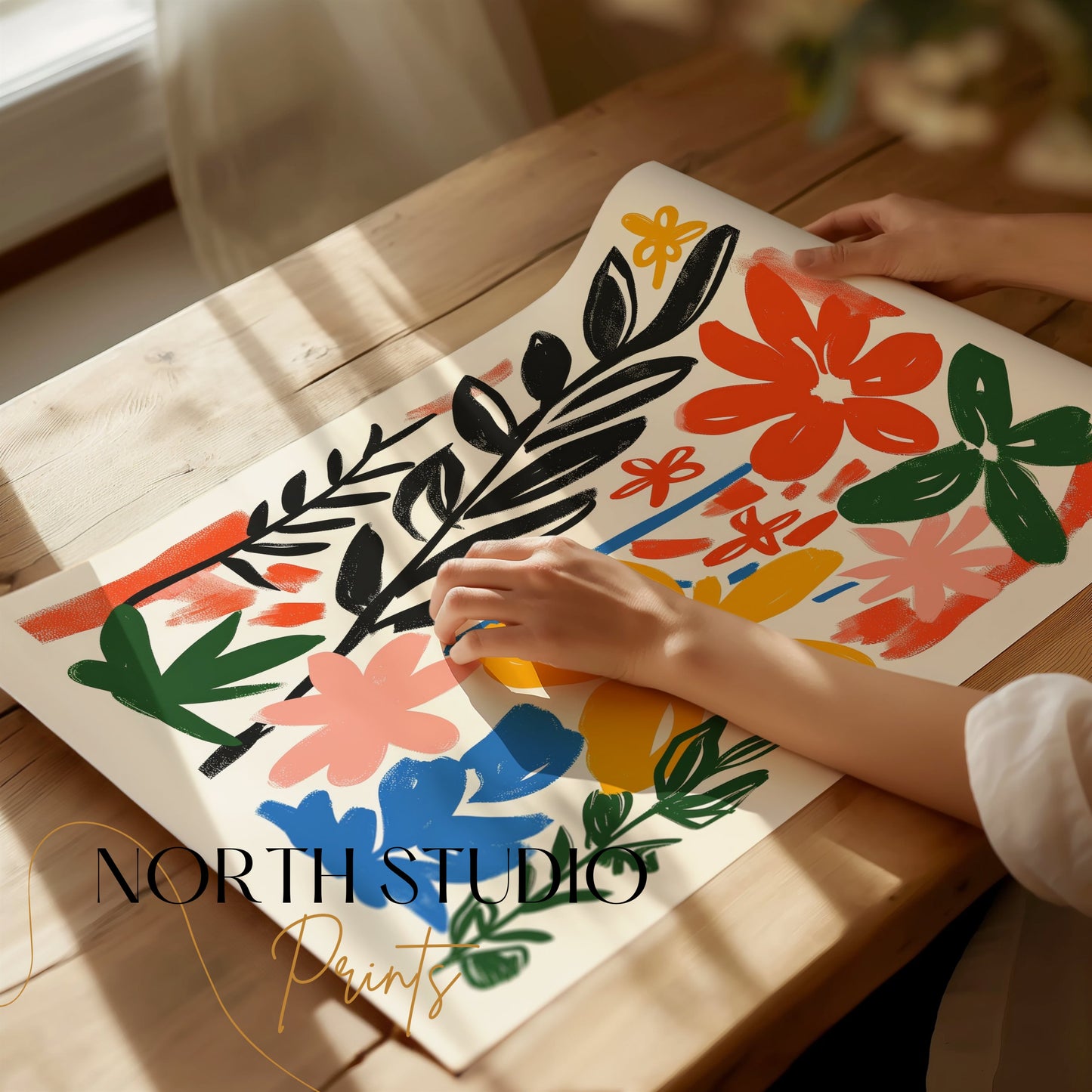 Premium Poster of Vibrant Floral Garden Art Colorful Flower Wall Posters