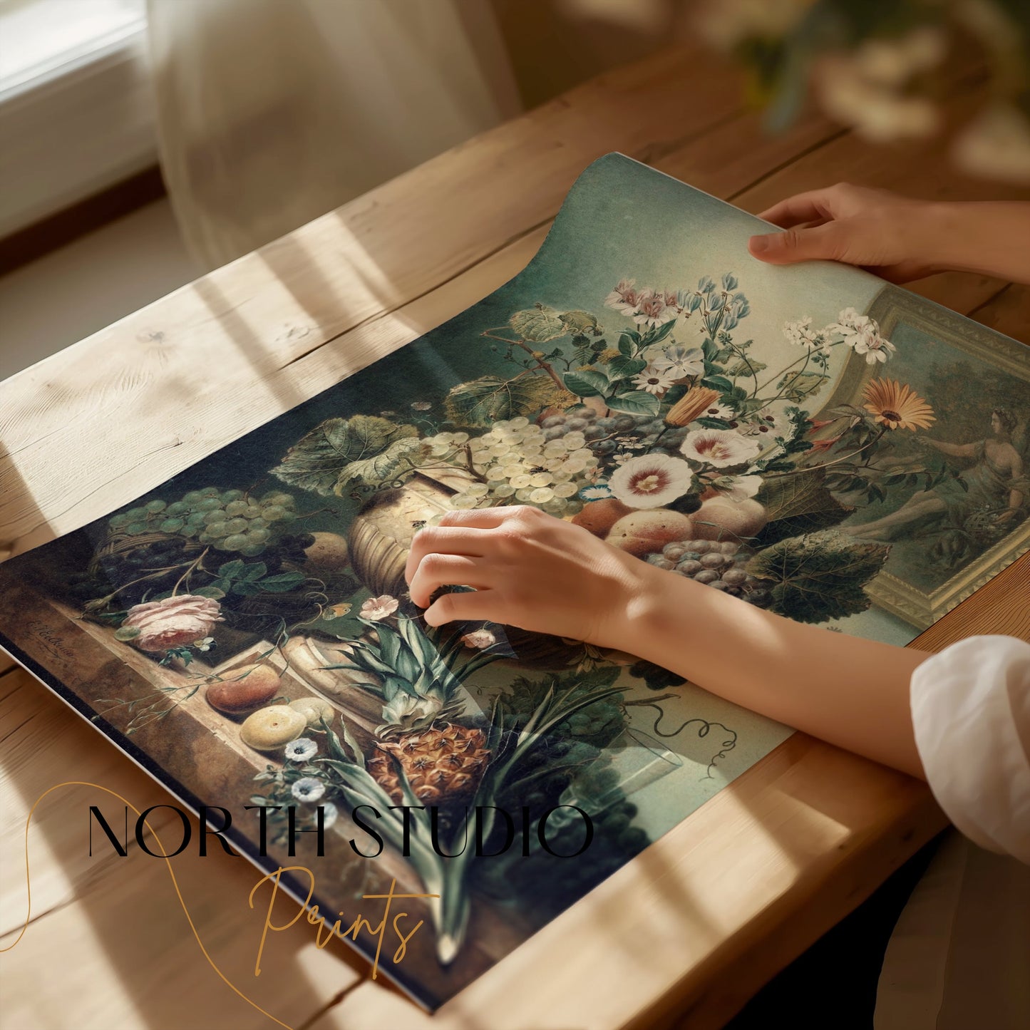 Premium Poster of Vintage Flower and Fruit Still Life Art Posters