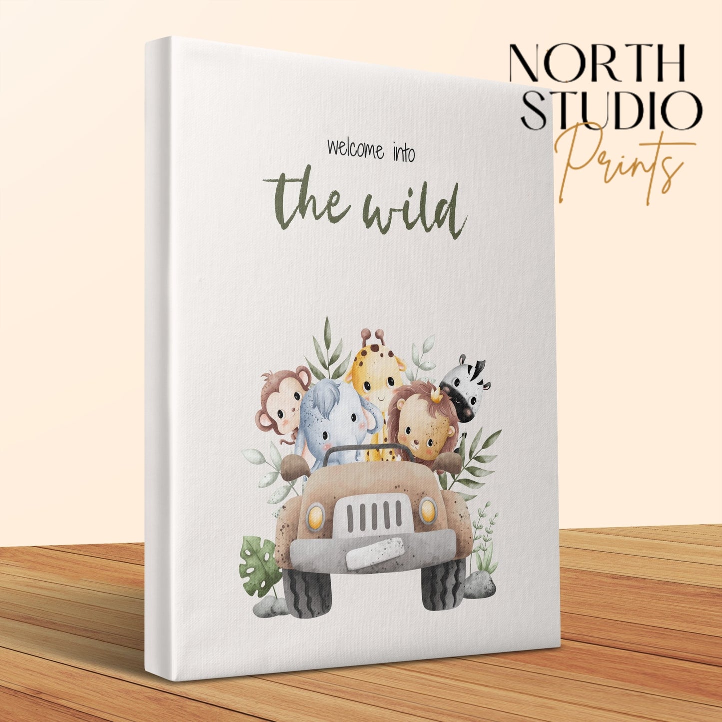 Premium Poster of Welcome Into the Wild Nursery Wall Art Canvas Wraps