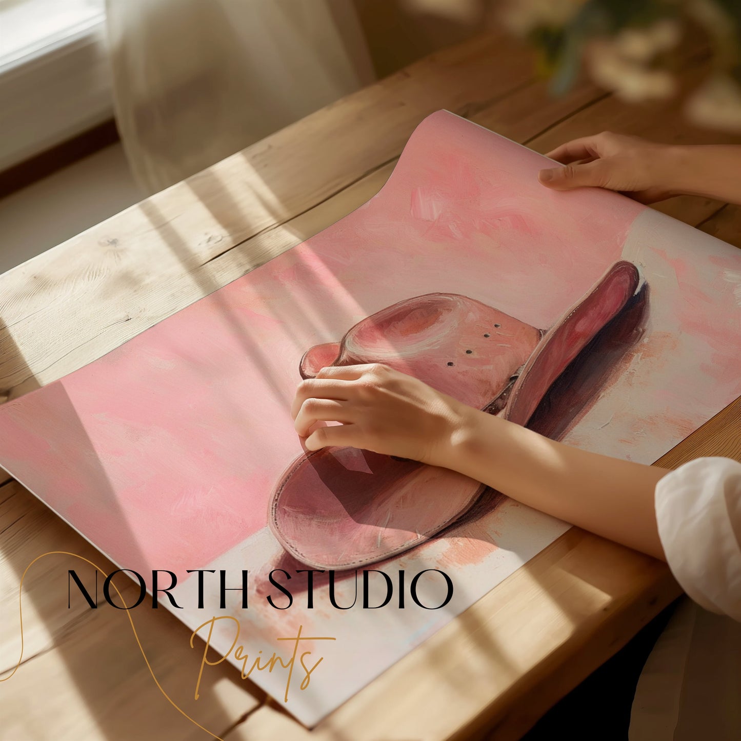 Premium Poster of Western Theme Pink Hat Artwork Posters