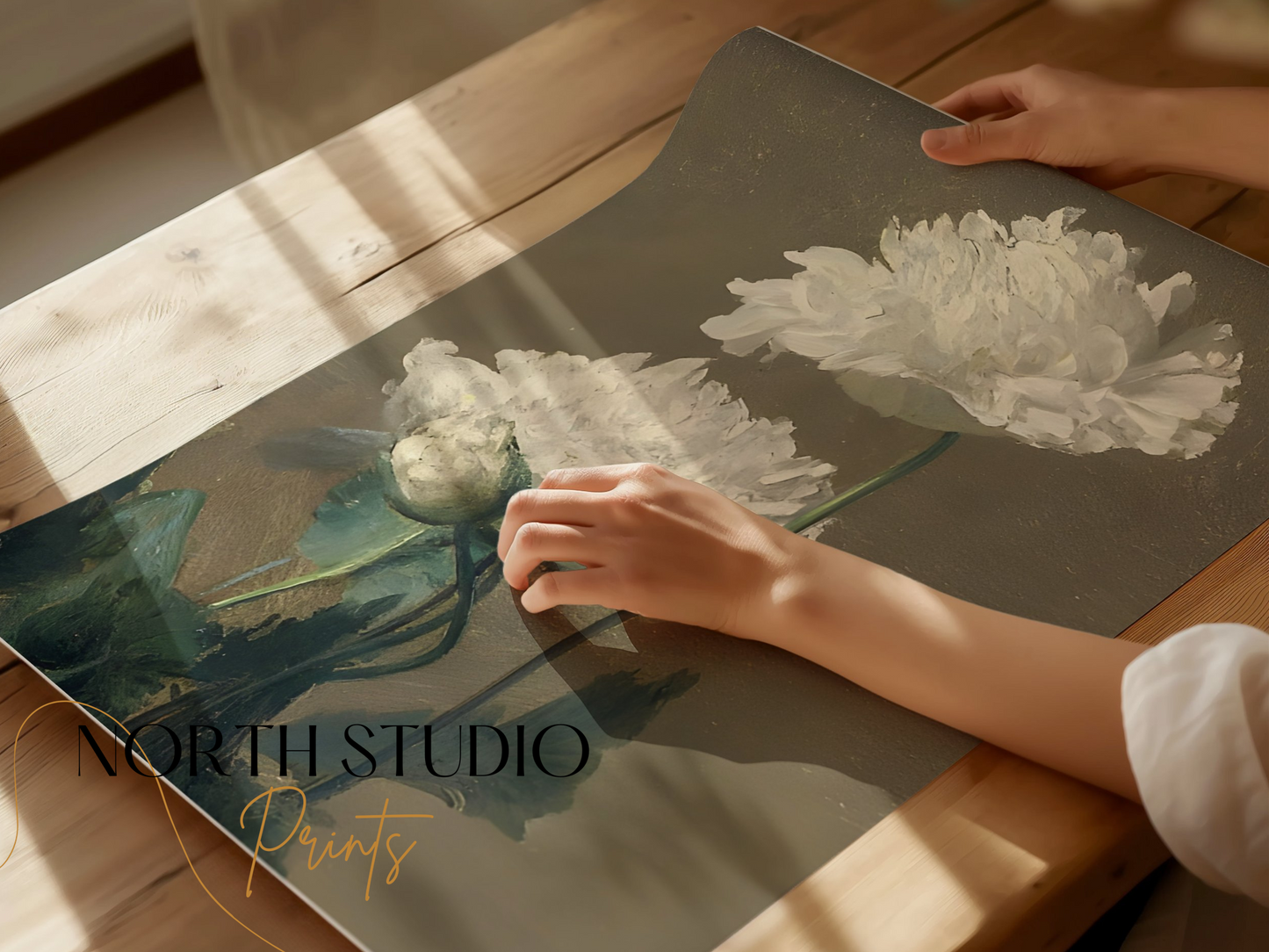 Premium Poster of White Blossoms Printed Painting Posters