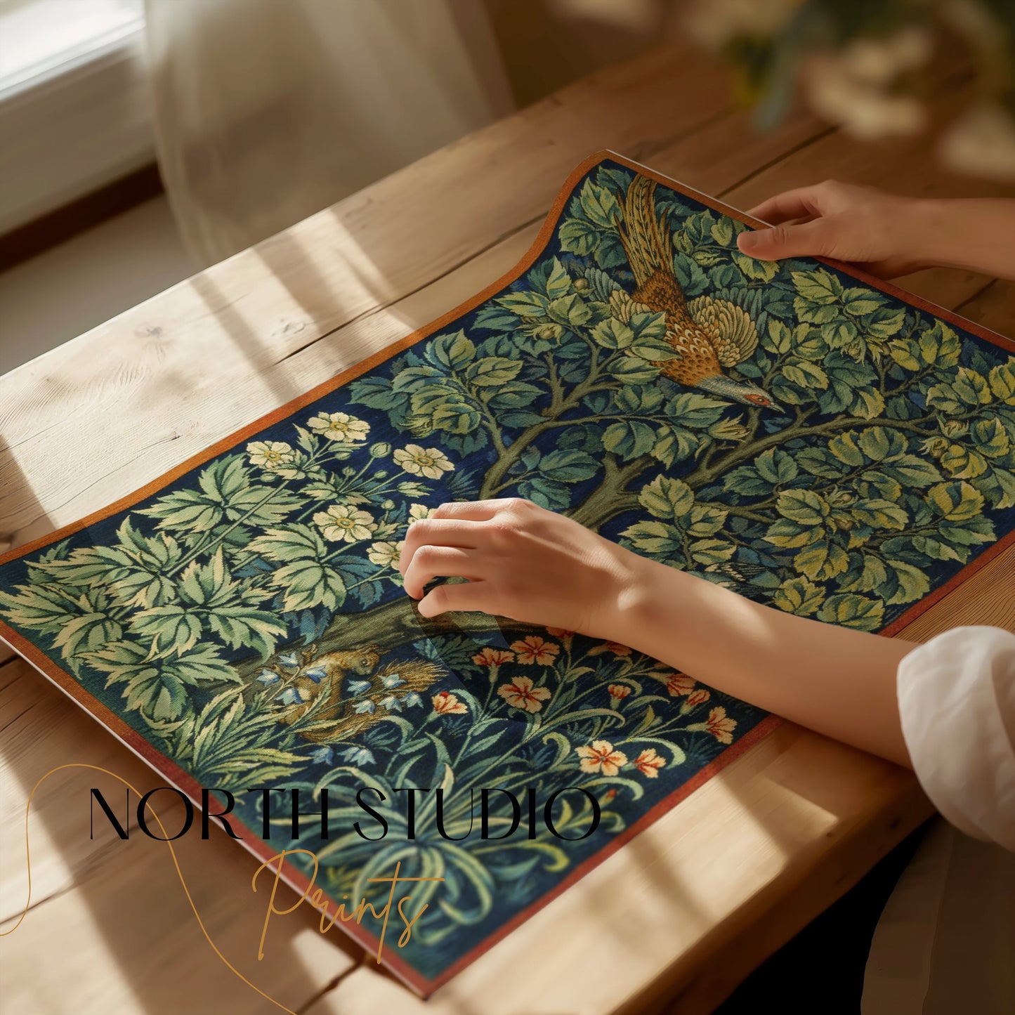 Premium Poster of William Morris Bird and Floral Nature Art Posters