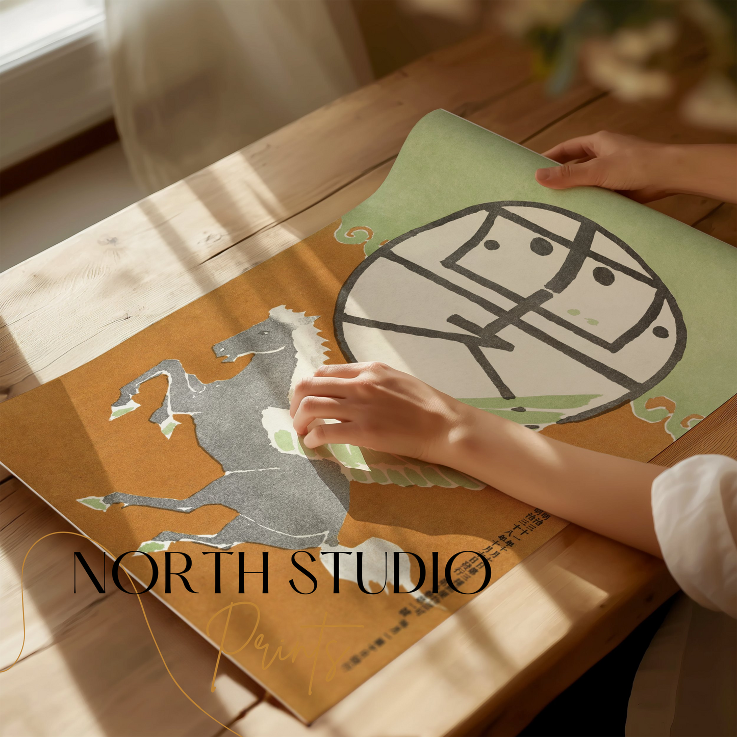 Premium Poster of Winged Horse Japanese Style Art Decorative Posters